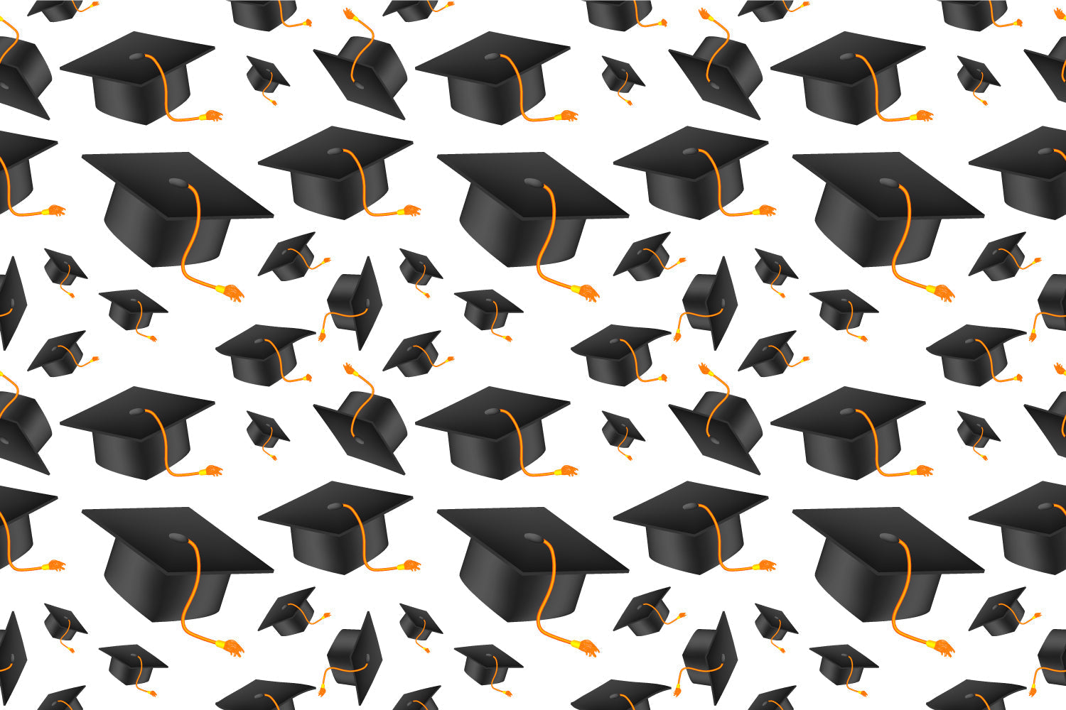 Graduation Caps Pattern Vinyl 12" x9" - The Vinyl Haus