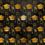 Black/Gold Graduation Pattern Vinyl 12" x 12" - The Vinyl Haus