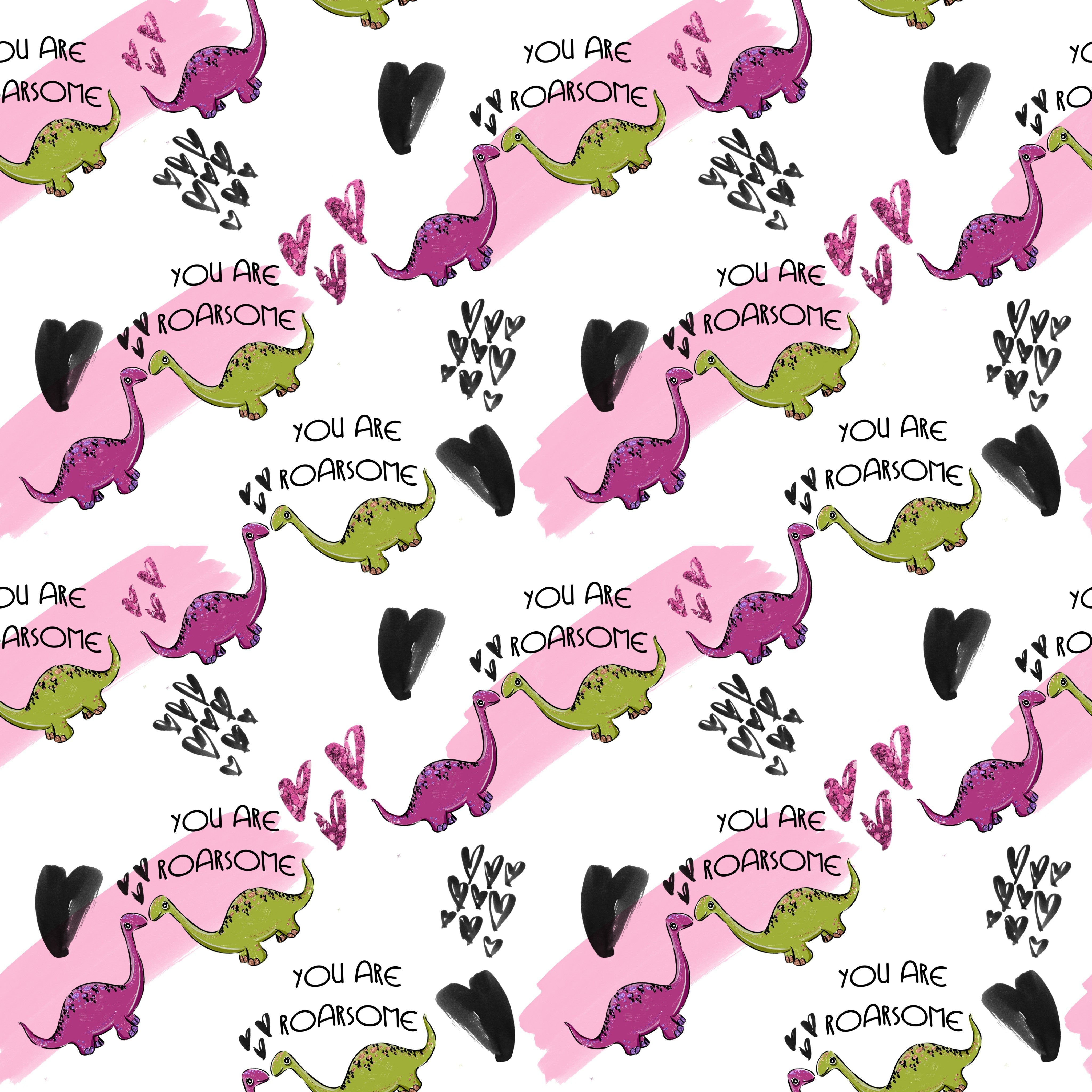 Dinosaurs Roarsome Brontosaurus Pattern Vinyl 12" x 12" - The Vinyl Haus Main image