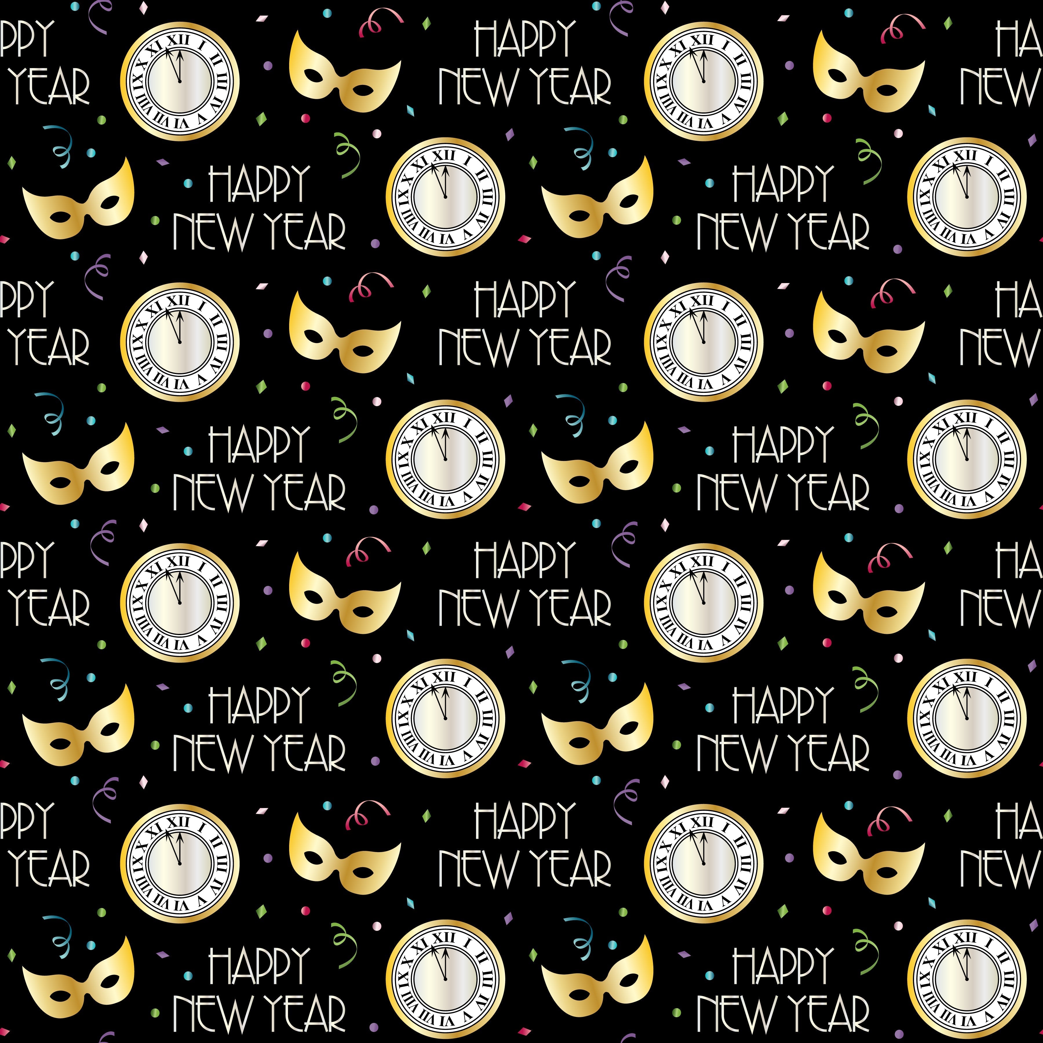 Happy New Year Pattern Vinyl 12" x 12" - The Vinyl Haus