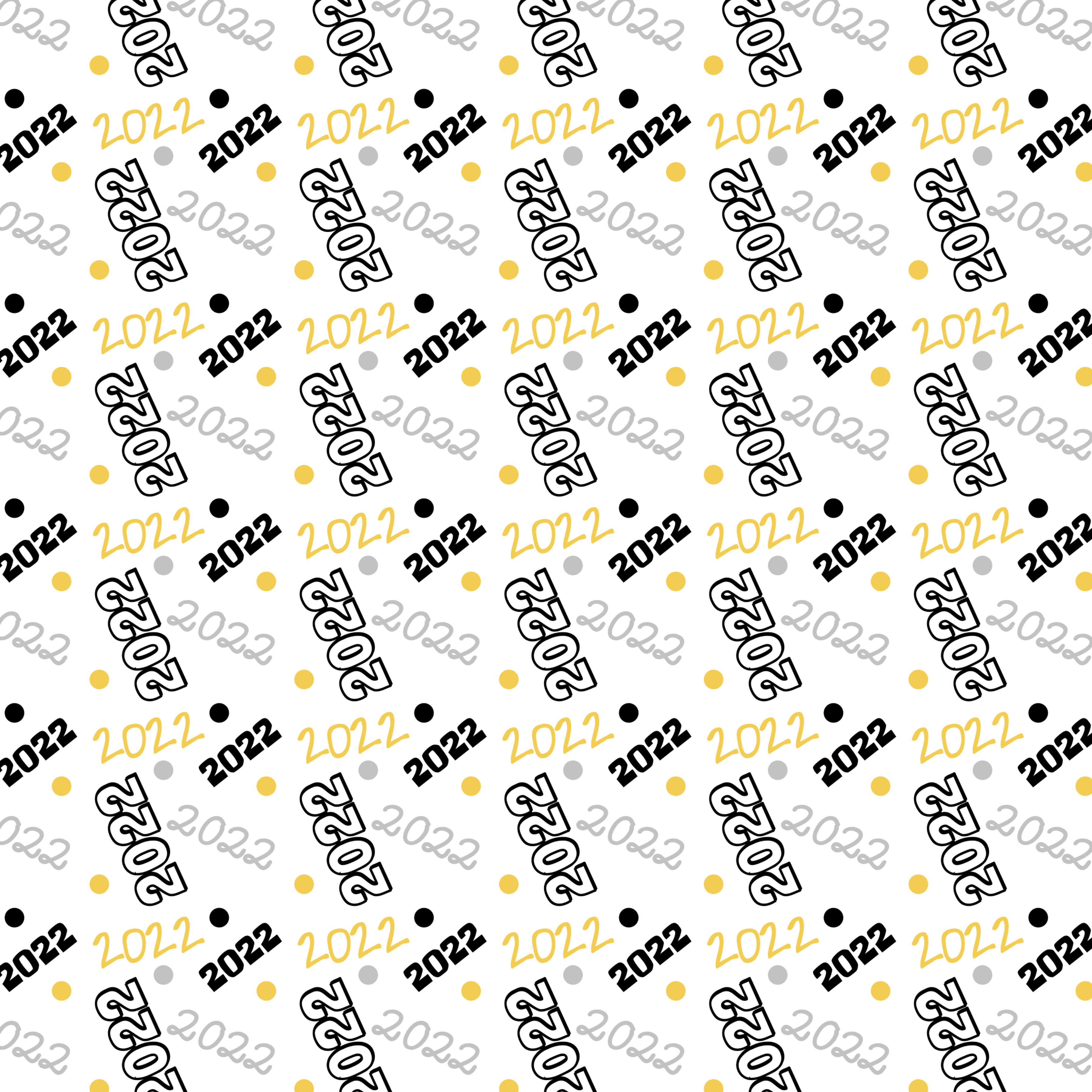 New Year 2022 Pattern Vinyl 12" x 12" - The Vinyl Haus Main image