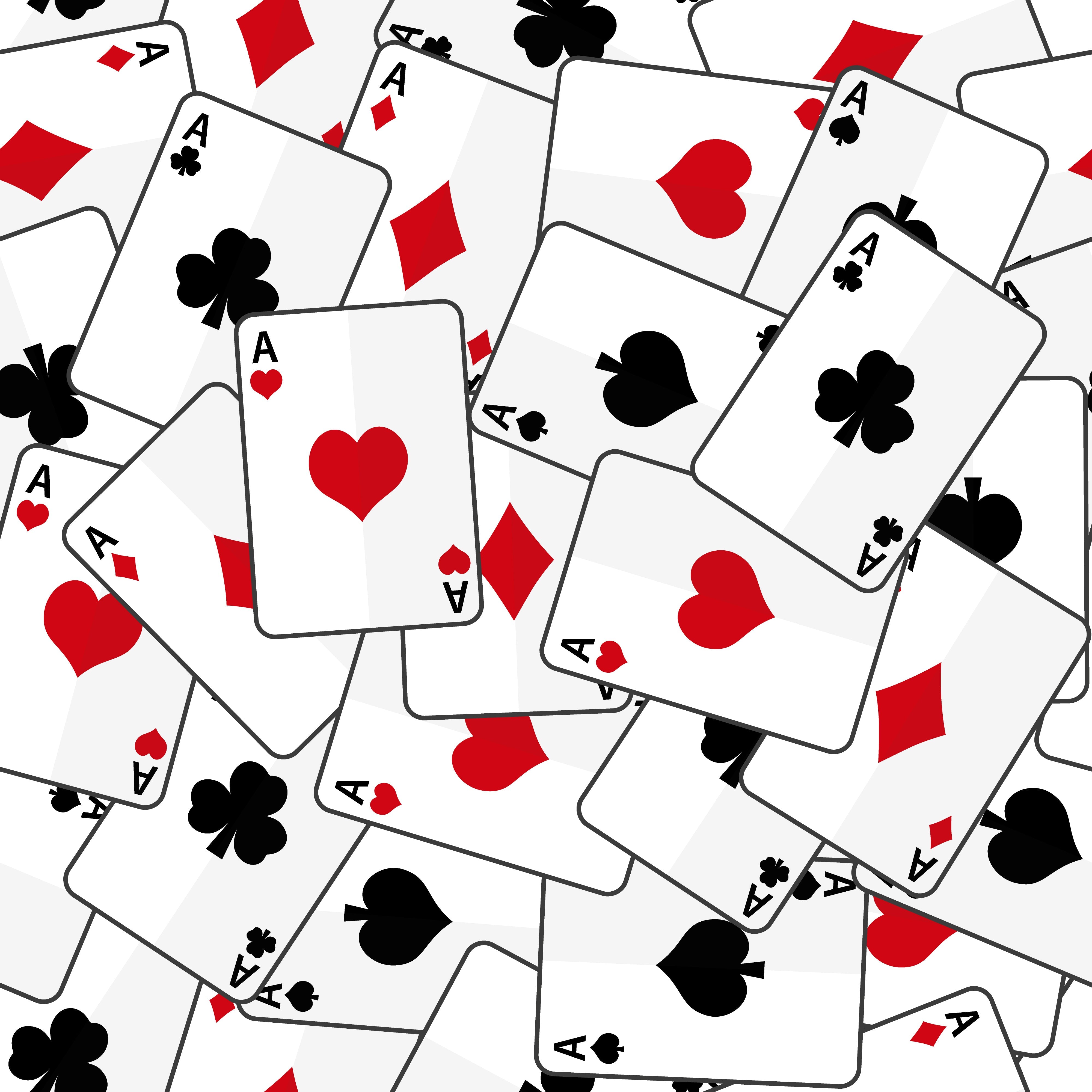 Playing Cards Pattern Vinyl 12" x 12" - The Vinyl Haus Main image