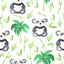 Watercolor Pandas Pattern Vinyl 12" x 12" - The Vinyl Haus