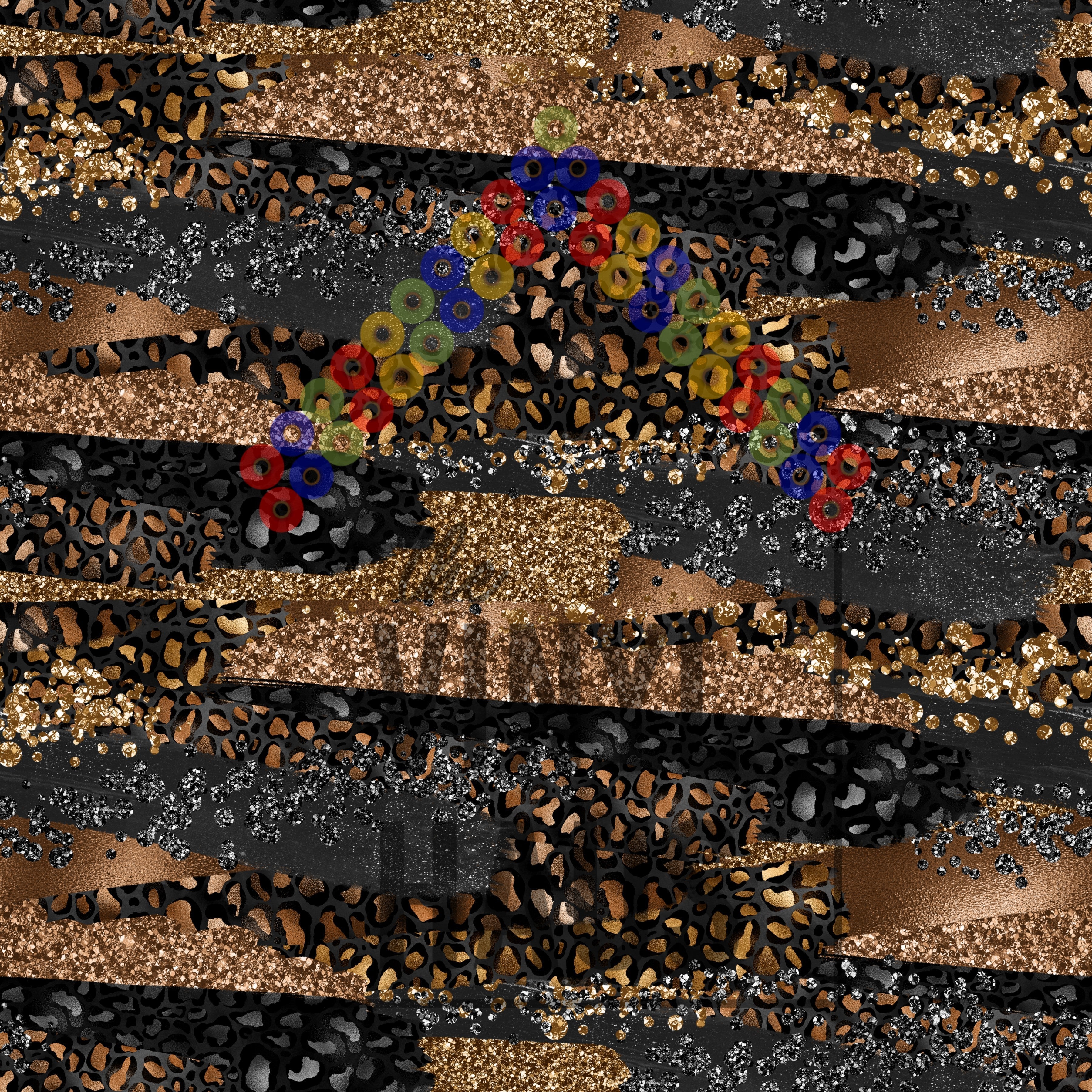 Gold Leopard Brushstroke Pattern Vinyl 12" x 12" - The Vinyl Haus