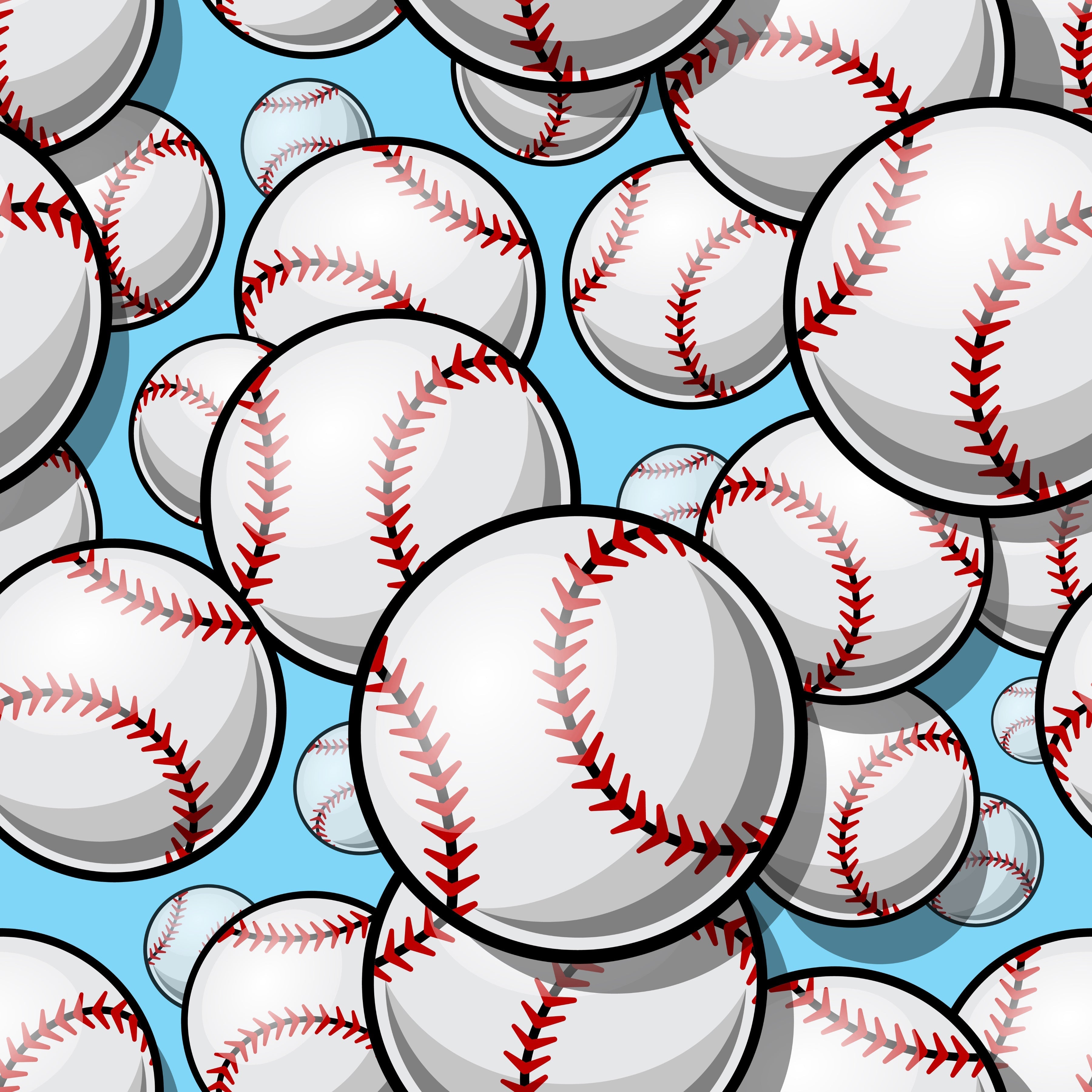 Baseball Blue Light Background Pattern Vinyl 12" x 12" - The Vinyl Haus Main image
