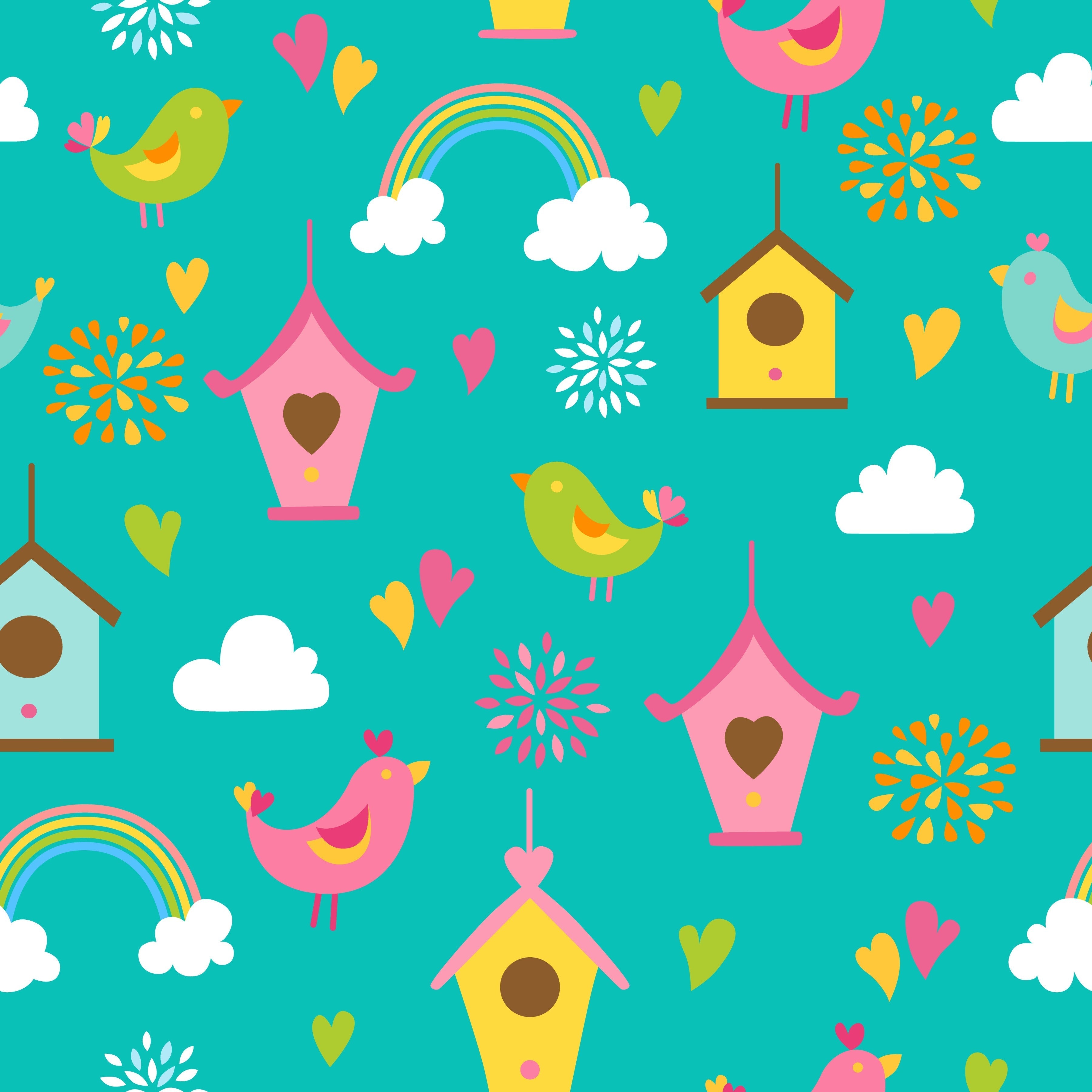 Birdhouses Pattern Vinyl 12" x 12" - The Vinyl Haus Main image