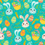 Easter Bunny with Eggs Pattern Vinyl 12" x 12" - The Vinyl Haus