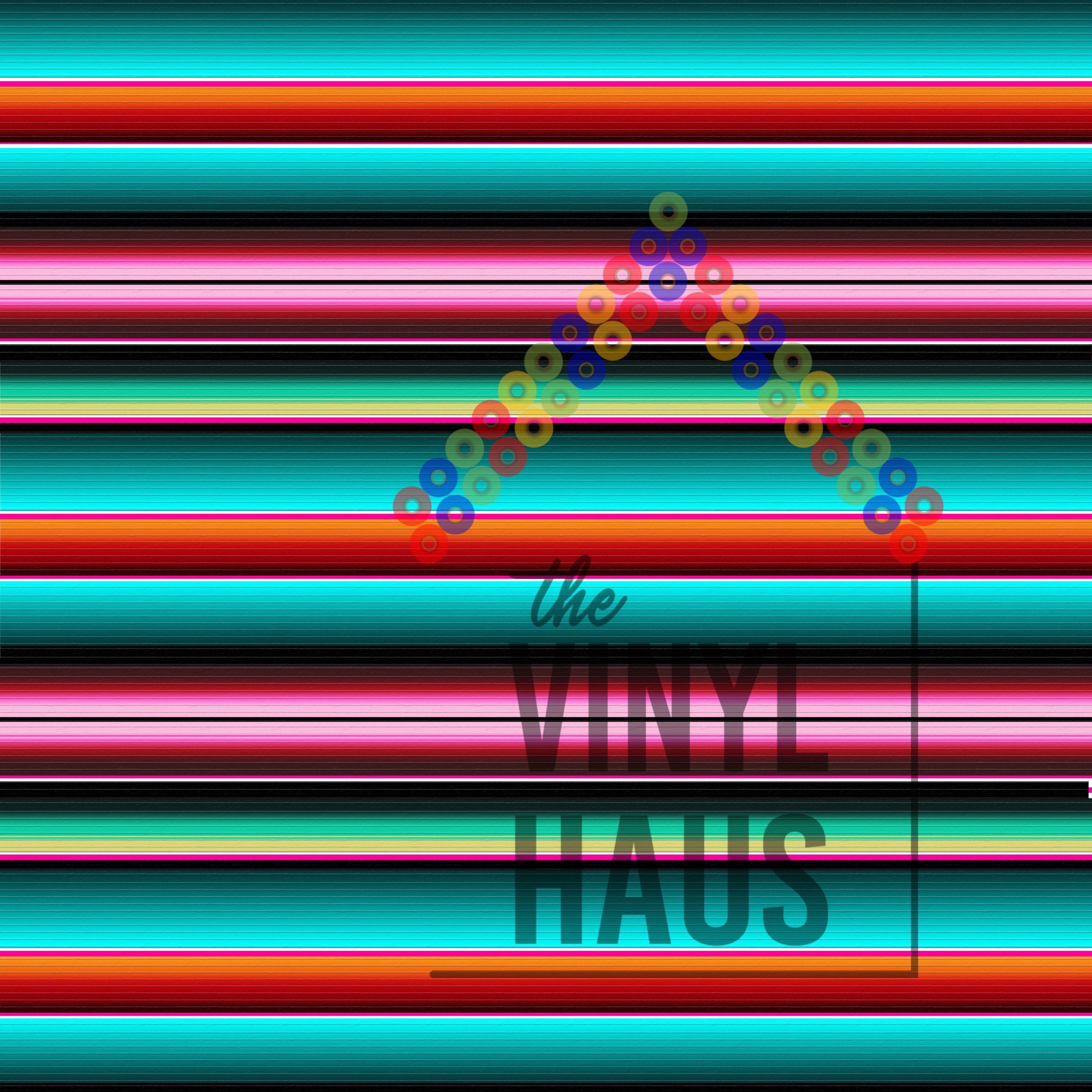 Day of the Dead Serape Pattern Vinyl 12" x 12" - The Vinyl Haus Main image