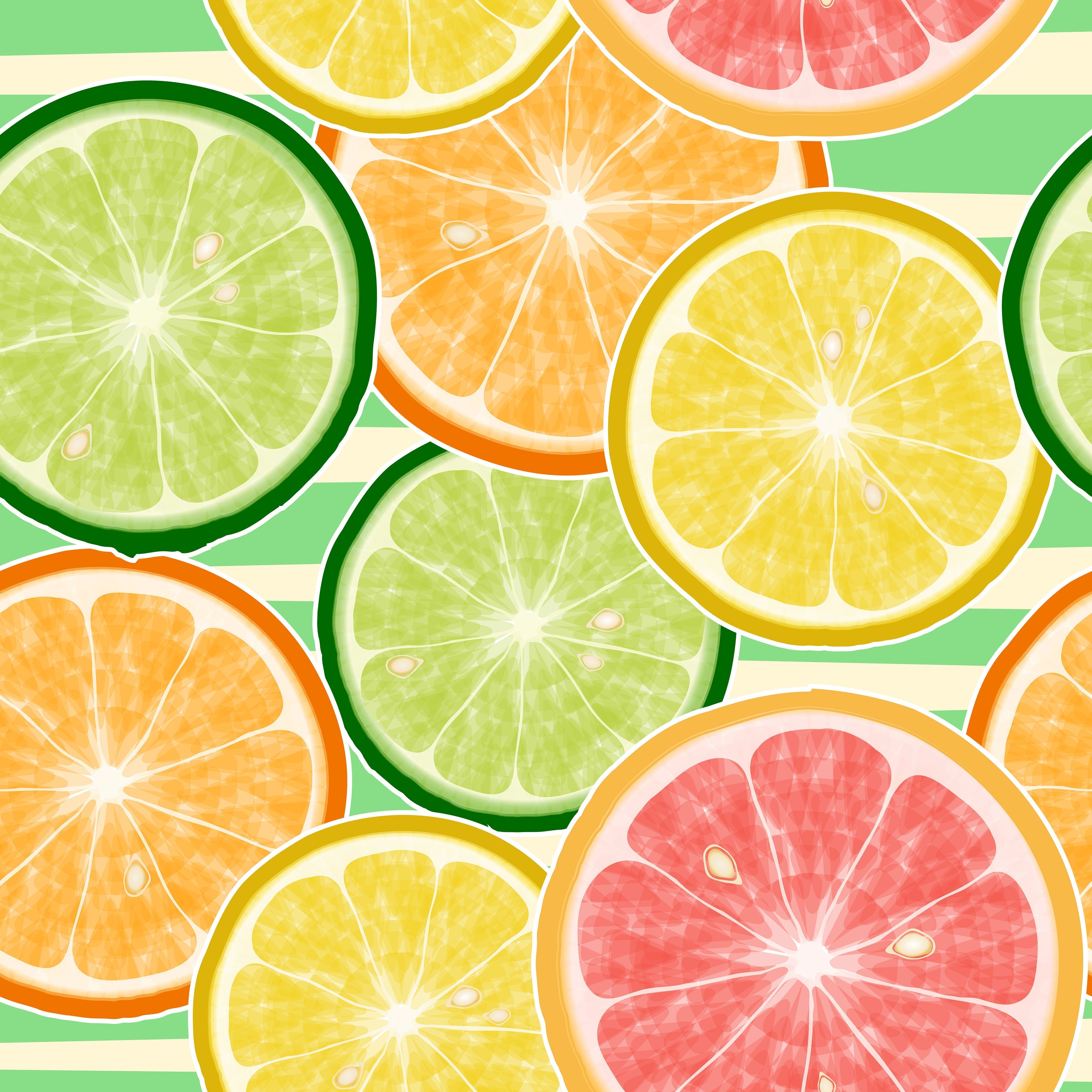 Lemons, Limes and Oranges Pattern Vinyl 12" x 12" - The Vinyl Haus Main image