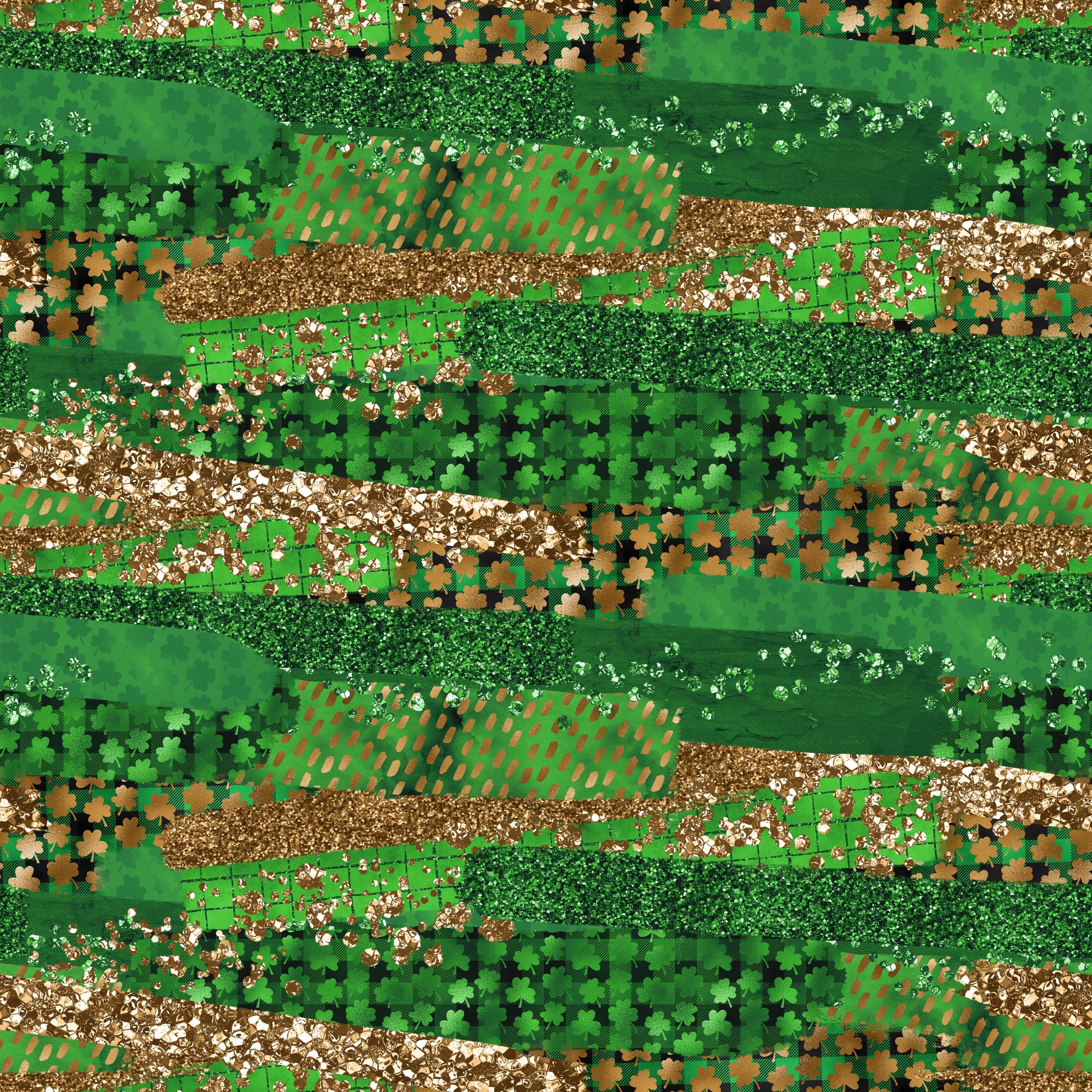 St. Patrick's Day Metallic Brushstroke Pattern Vinyl 12" x 12" - The Vinyl Haus Main image