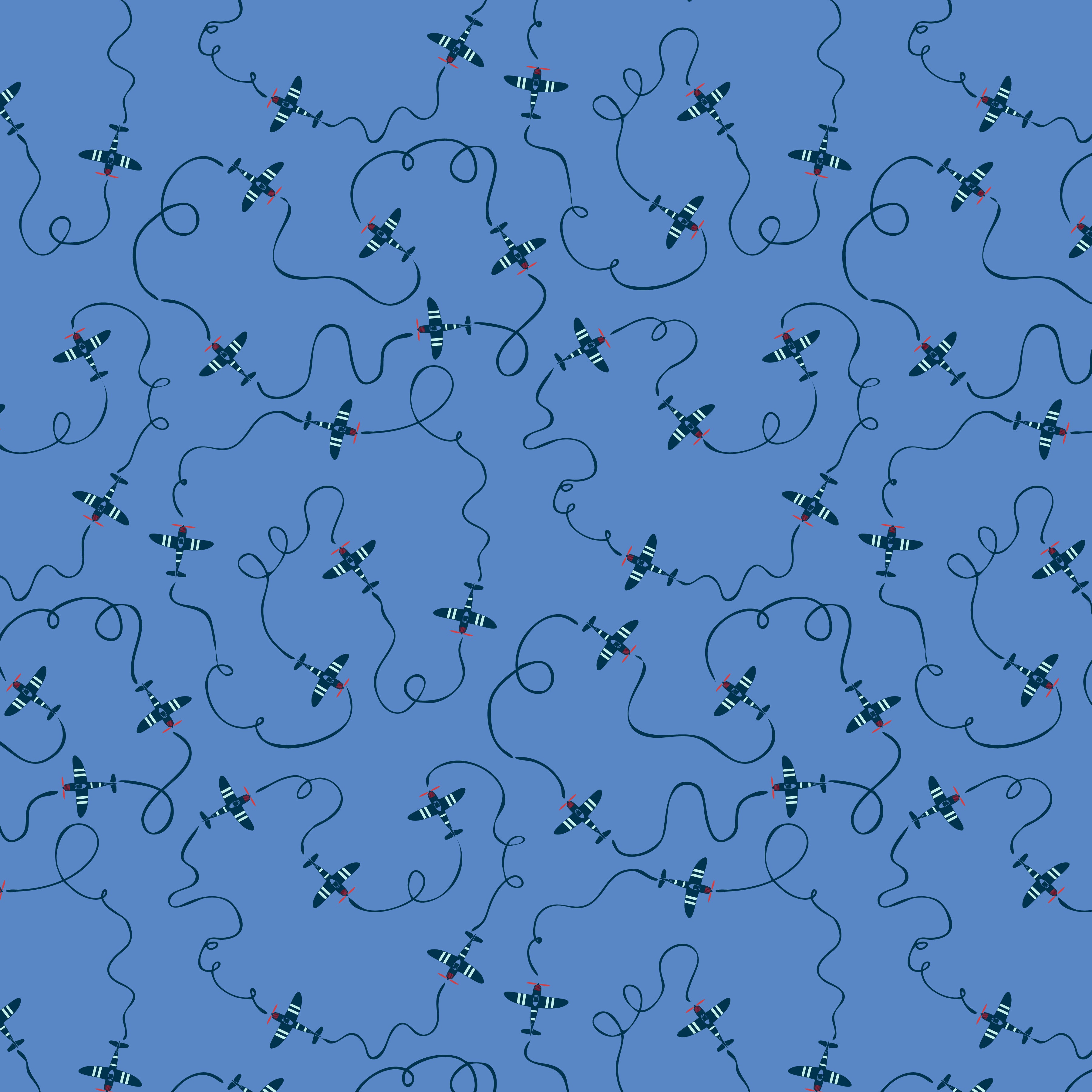 Flying Airplanes Pattern Vinyl 12" x 12" - The Vinyl Haus Main image