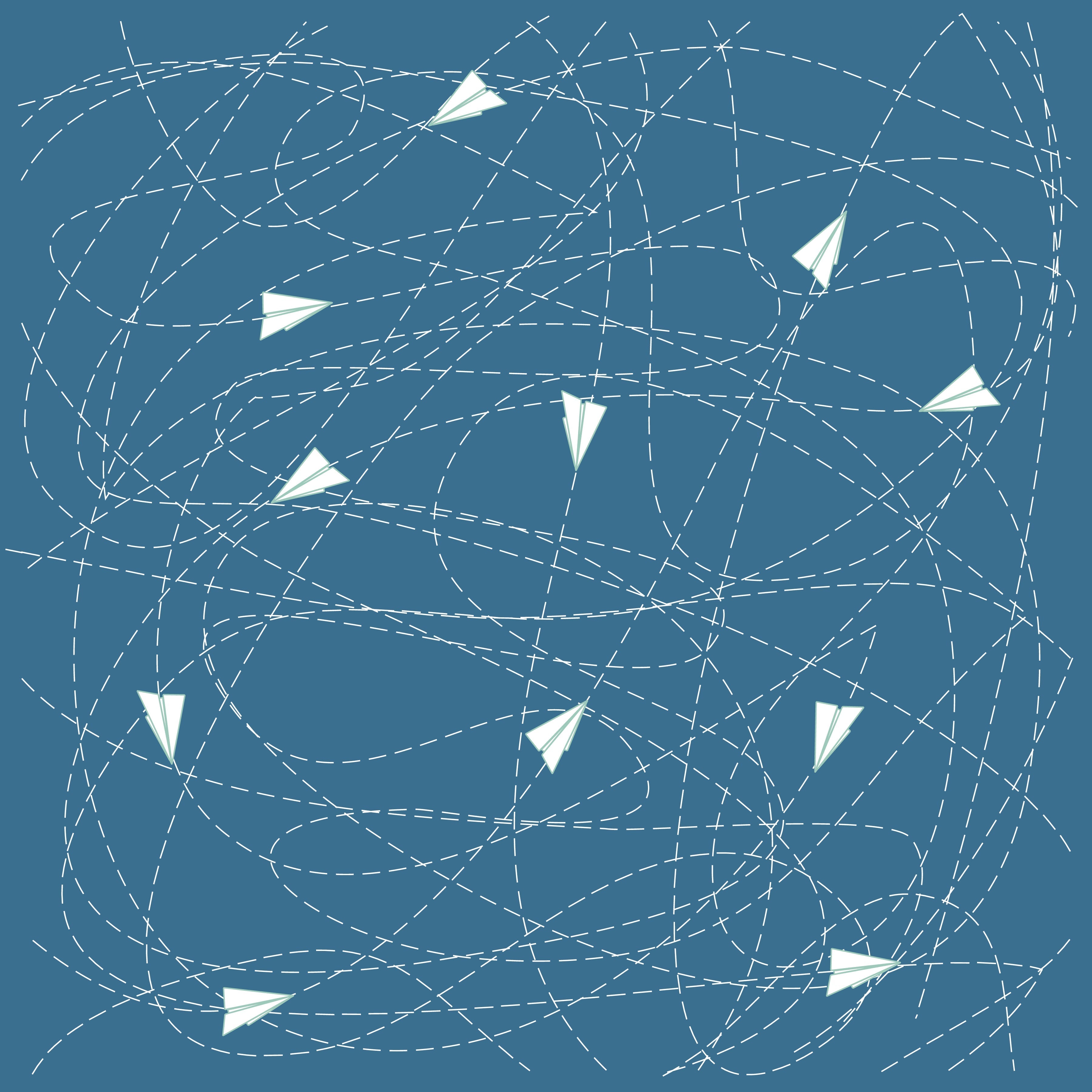 Paper Airplanes Pattern Vinyl 12" x 12" - The Vinyl Haus