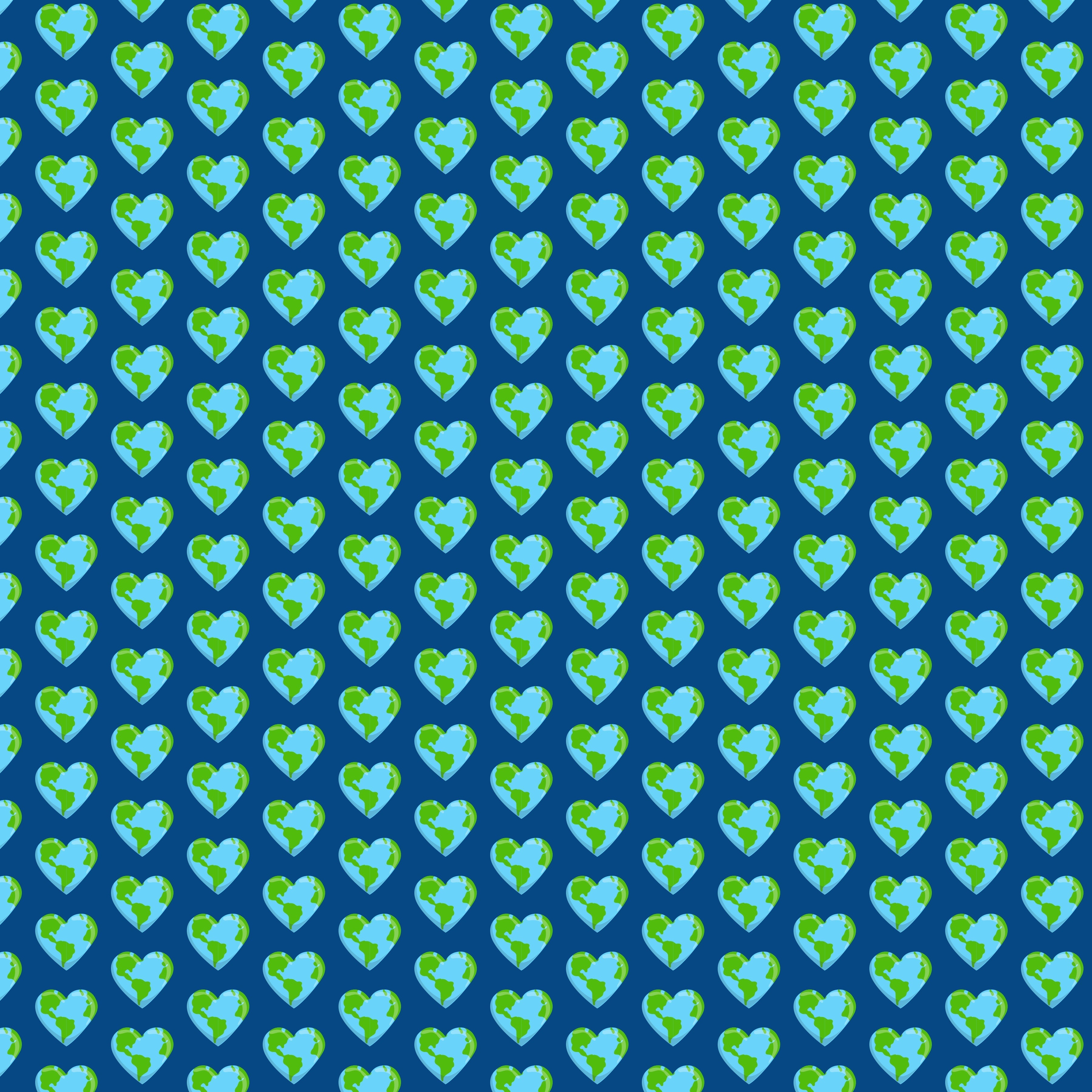 Earth Day Small Hearts Pattern Vinyl 12" x 12" - The Vinyl Haus Main image