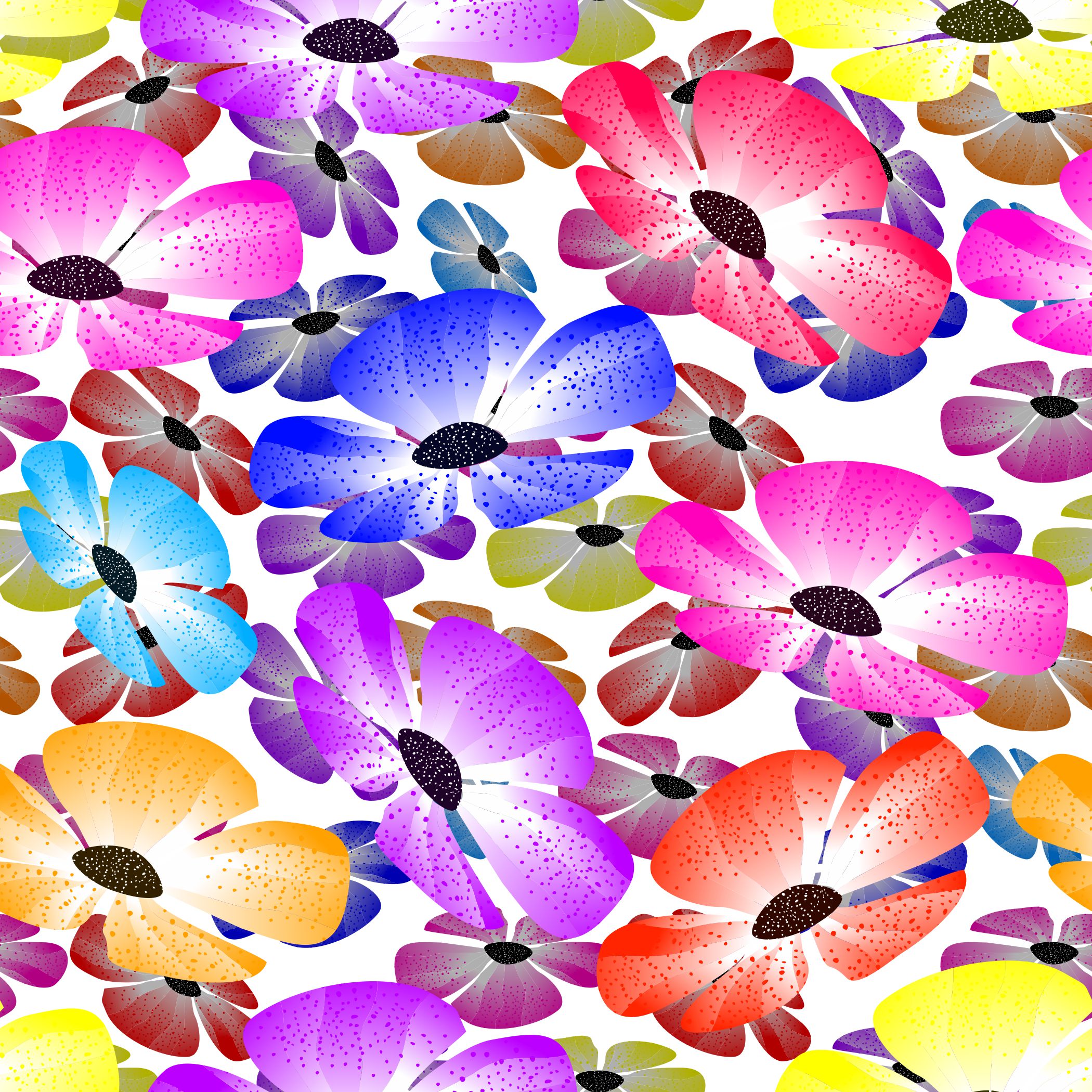 Bright Florals Pattern Vinyl 12" x 12" - The Vinyl Haus Main image