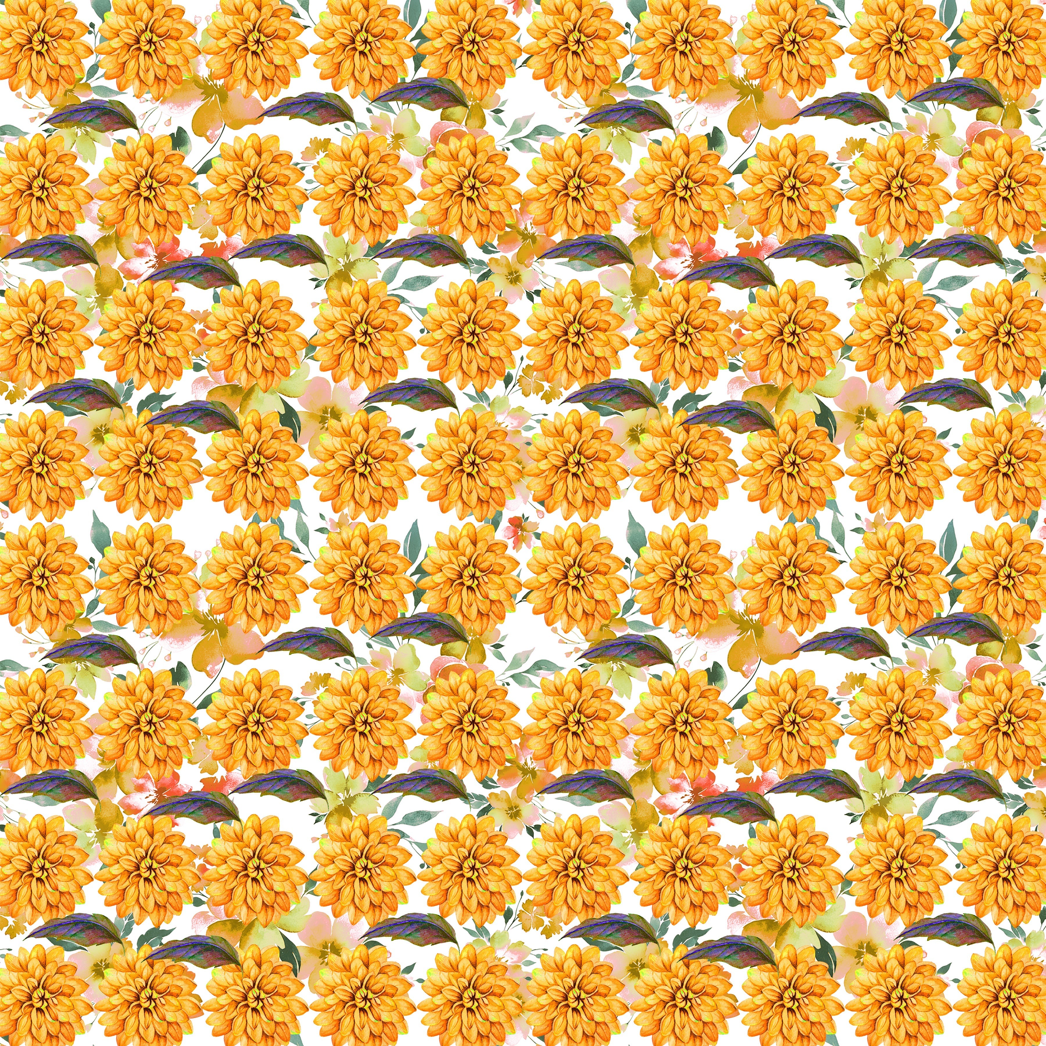 Chrysanthemum Flower Pattern Vinyl 12" x 12" - The Vinyl Haus Main image