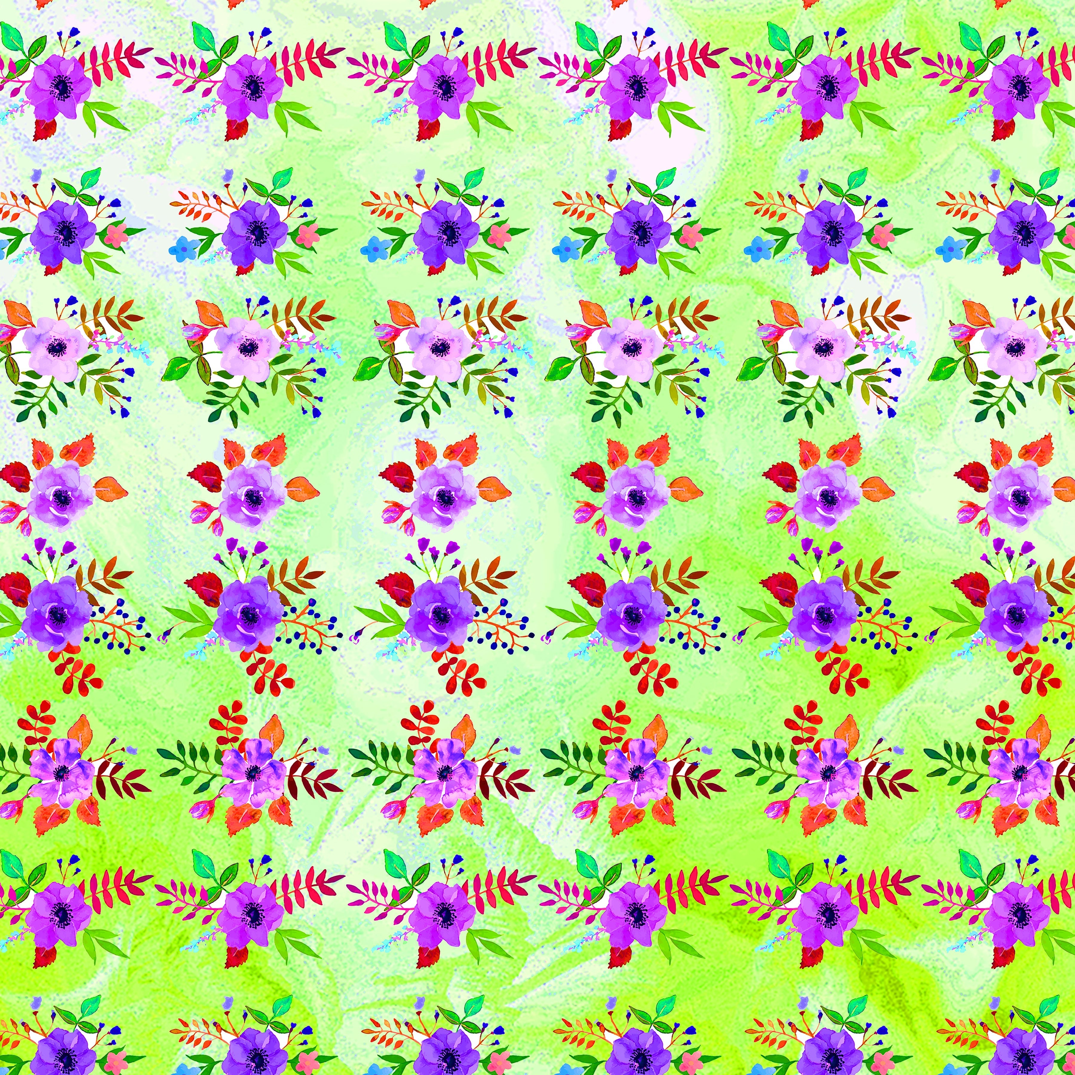 Spring Flowers Pattern Vinyl 12" x 12" - The Vinyl Haus Main image