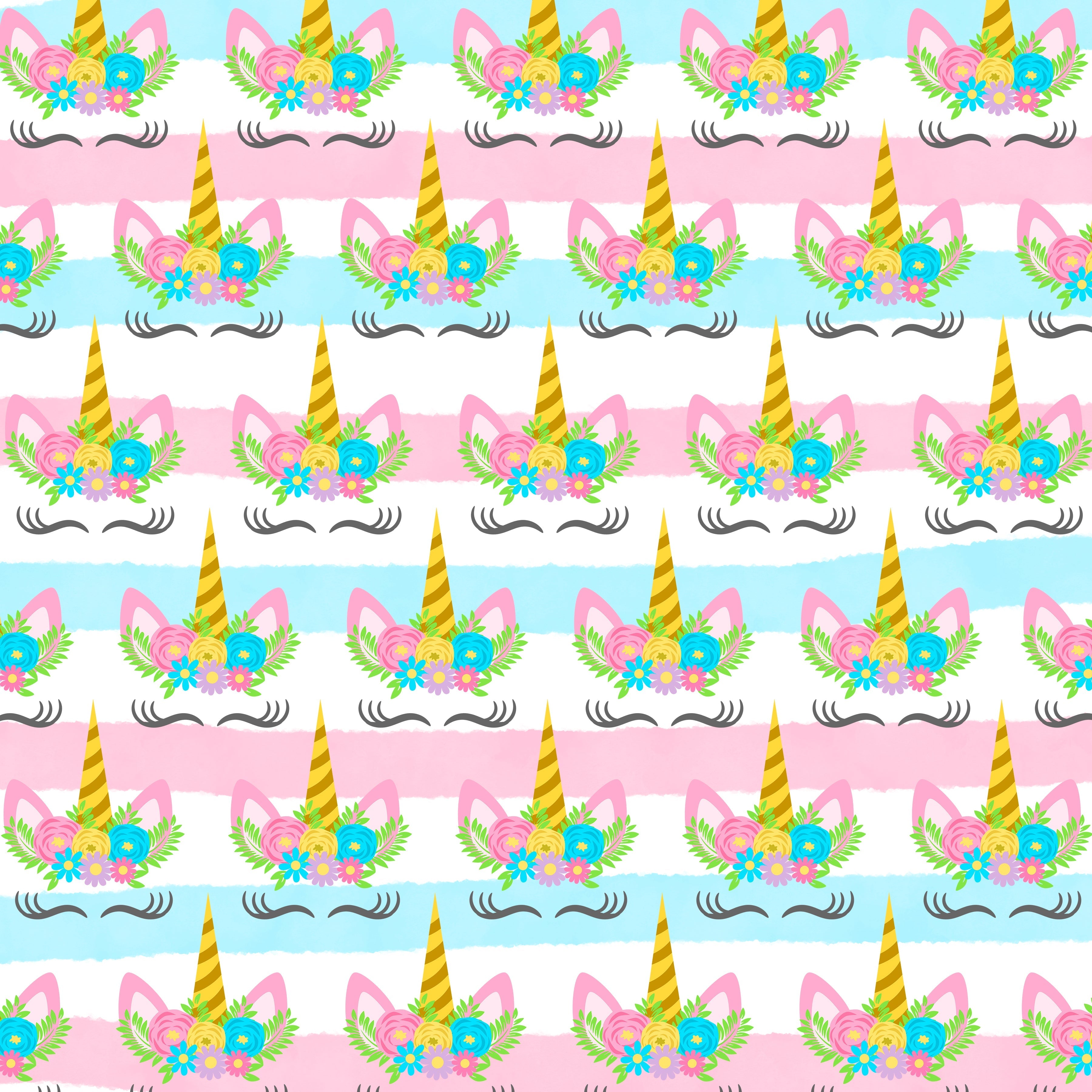 Unicorn Faces Pattern Vinyl 12" x 12" - The Vinyl Haus