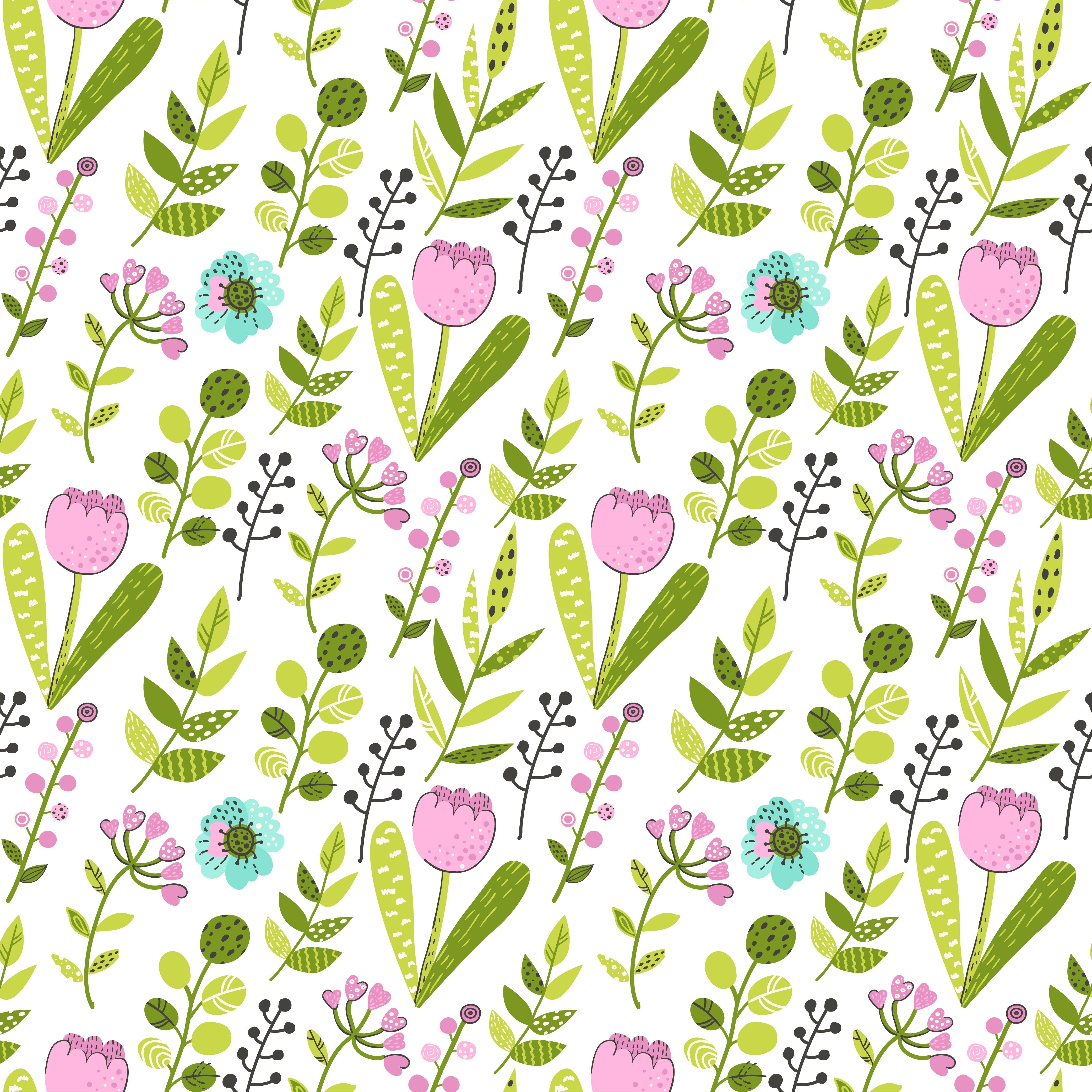 Spring Flowers Pattern Vinyl 12" x 12" - The Vinyl Haus Main image