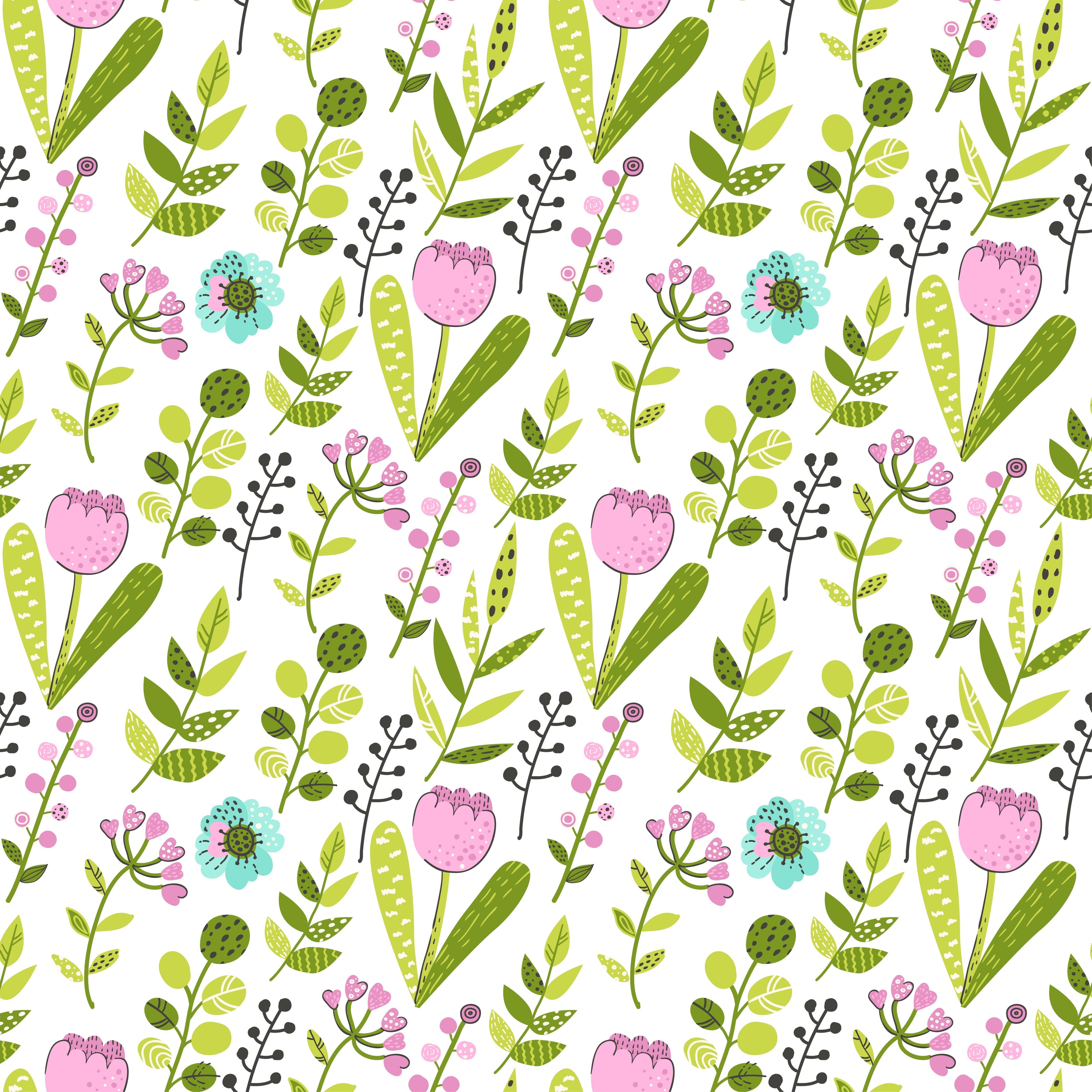Spring Flowers Pattern Vinyl 12" x 12" - The Vinyl Haus