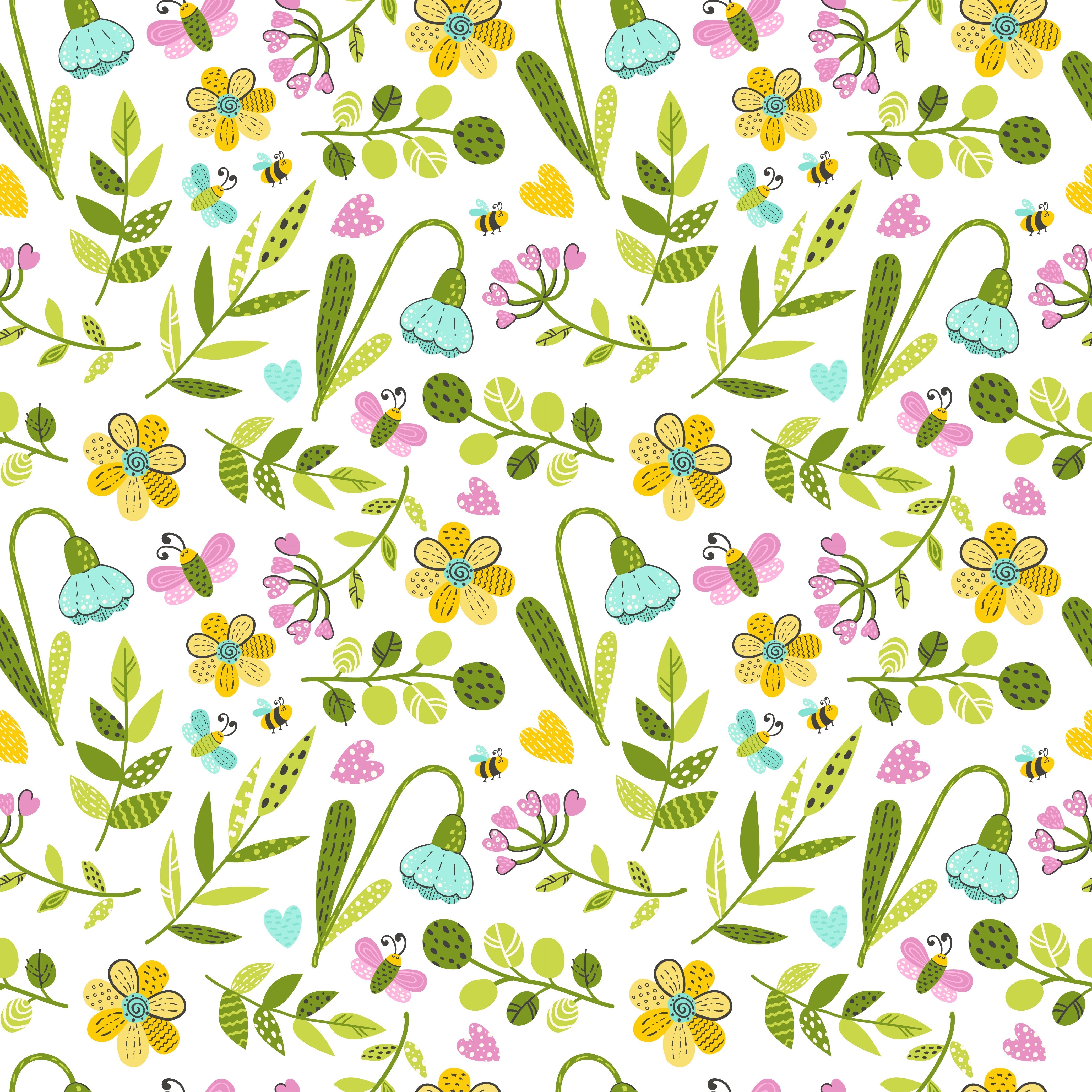 Spring Flowers Pattern Vinyl 12" x 12" - The Vinyl Haus Main image