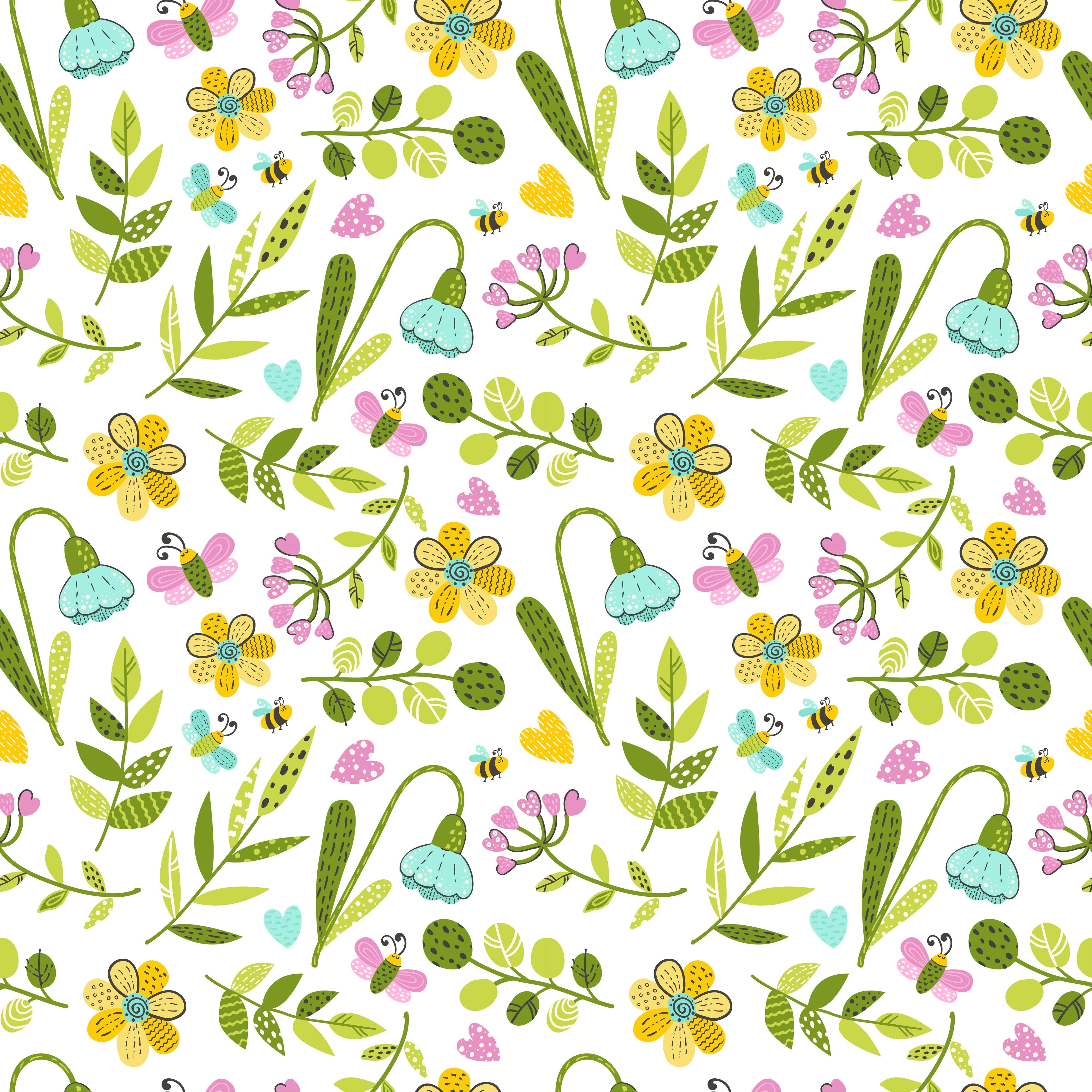 Spring Flowers Pattern Vinyl 12" x 12" - The Vinyl Haus