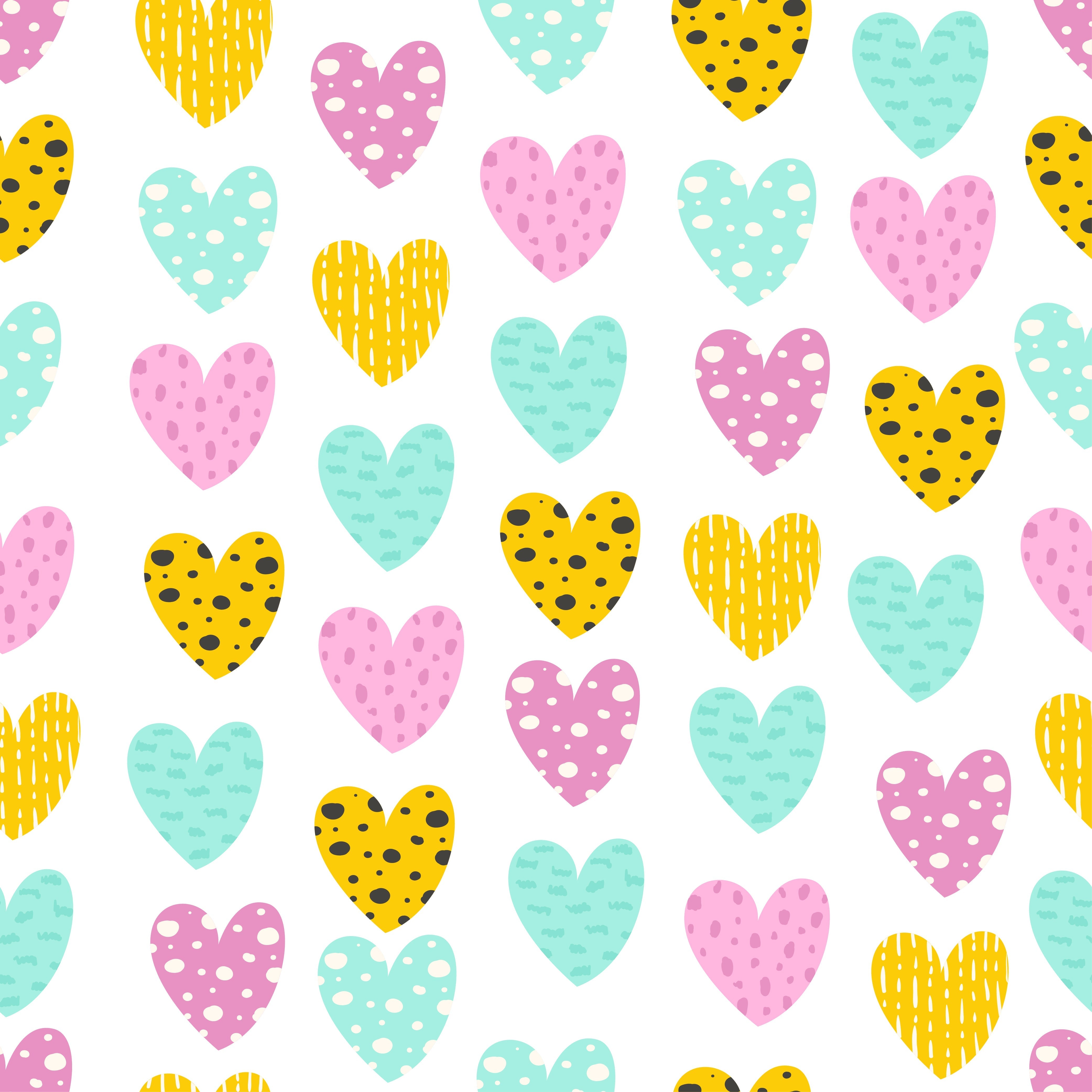 Spring Hearts Pattern Vinyl 12" x 12" - The Vinyl Haus Main image