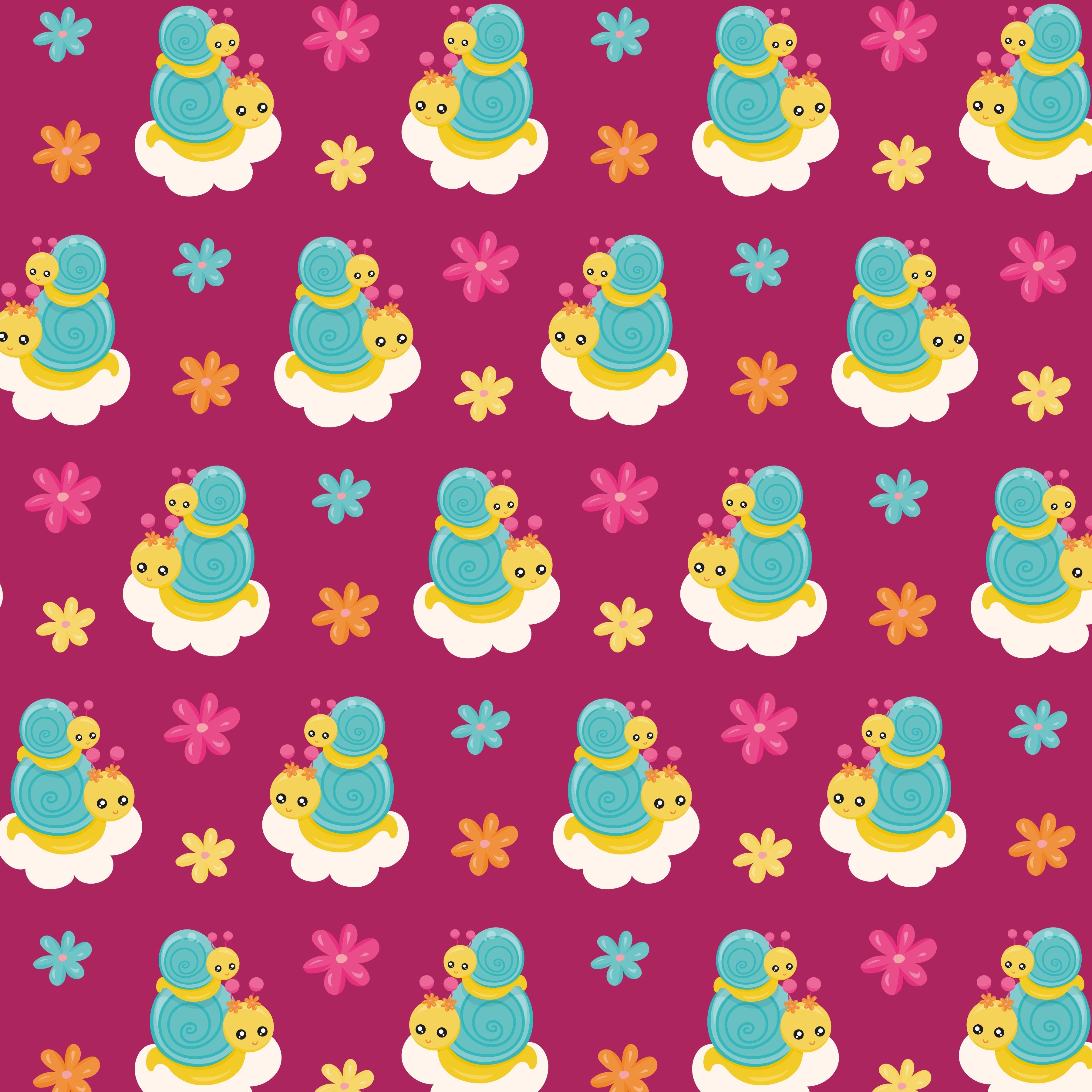 Mother and Baby Snails Pattern Vinyl 12" x 12" - The Vinyl Haus Main image