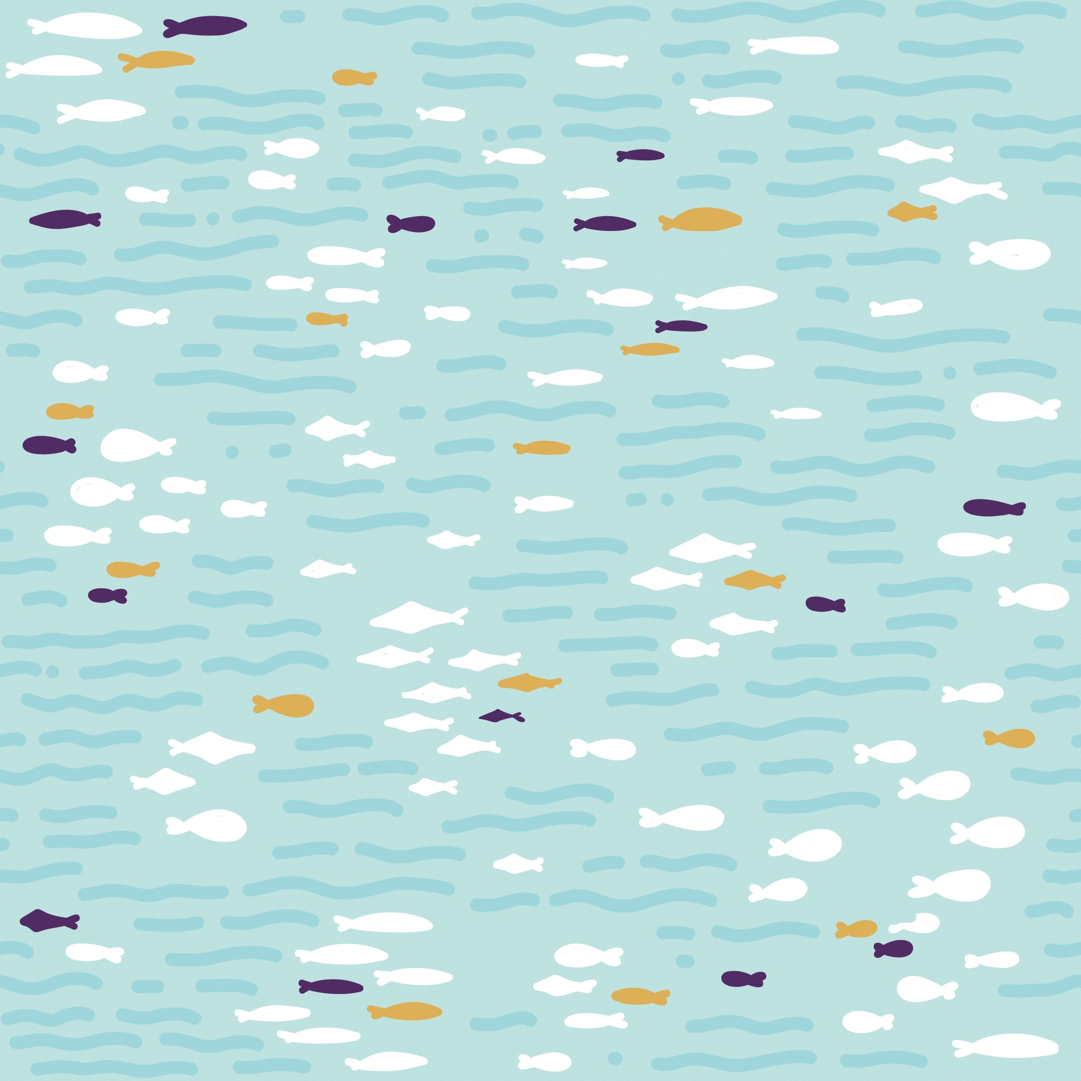 Swimming Fish Pattern Vinyl 12" x 12" - The Vinyl Haus Main image
