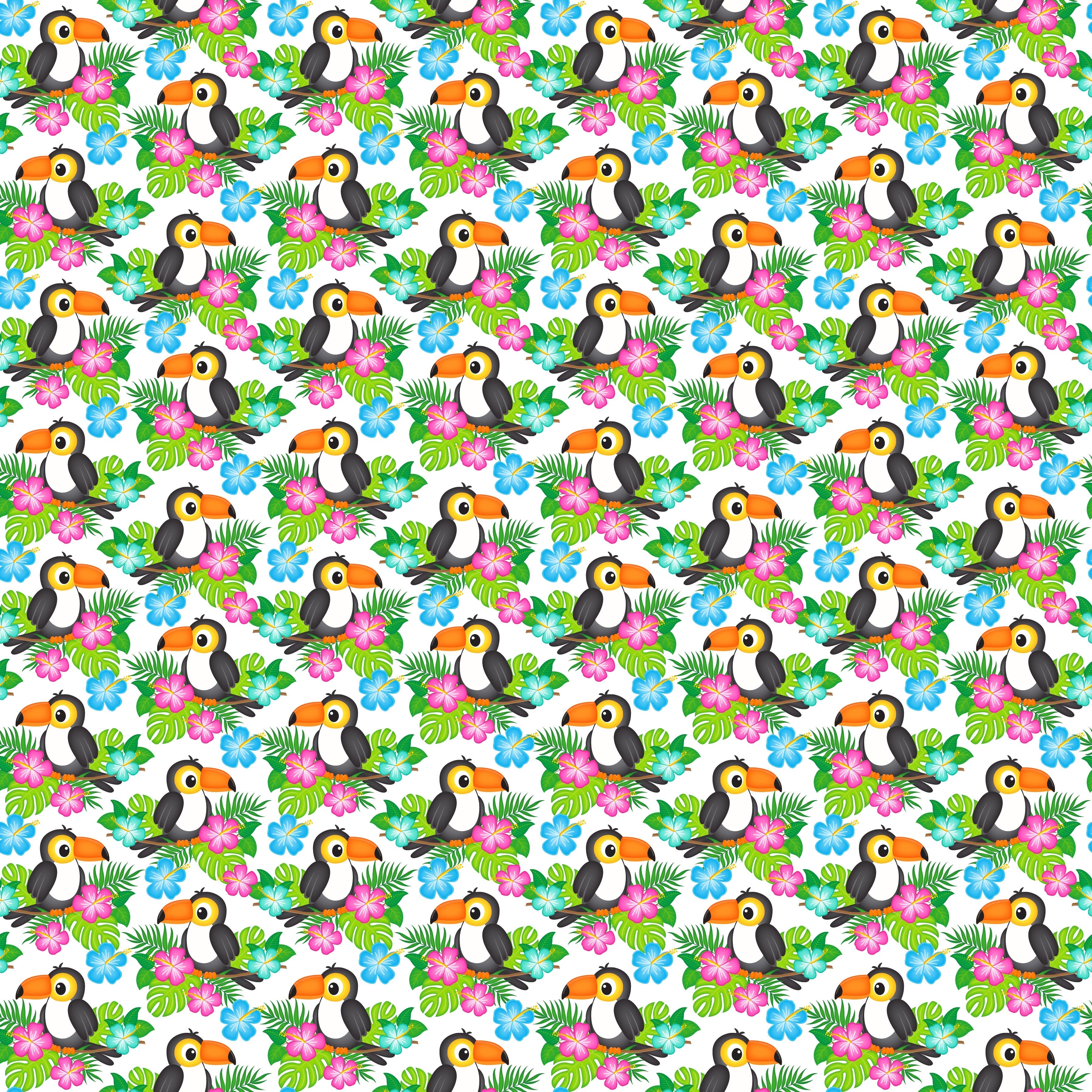 Tropical Toucans Pattern Vinyl 12" x 12" - The Vinyl Haus Main image