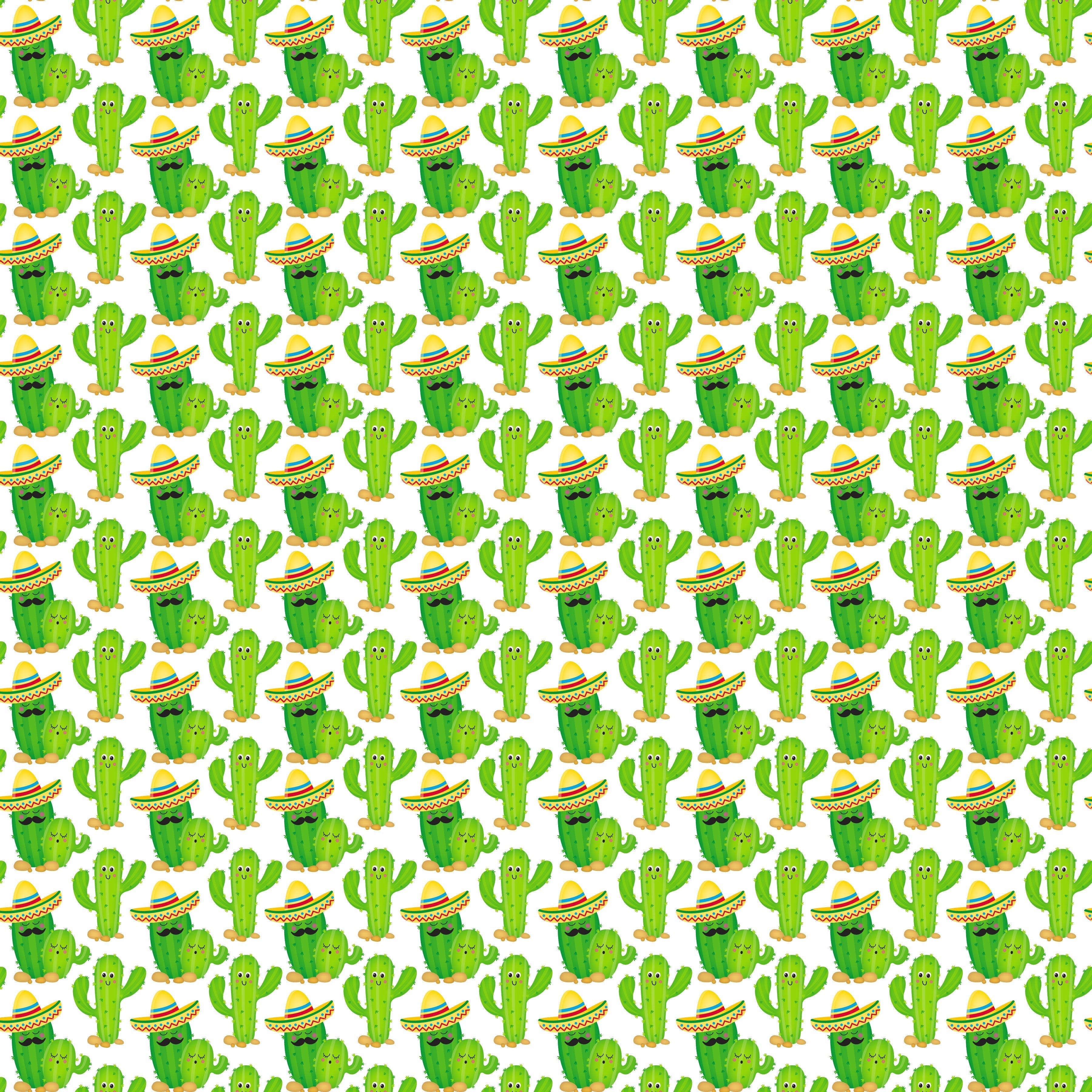 Tropical Cactus Friends Pattern Vinyl 12" x 12" - The Vinyl Haus