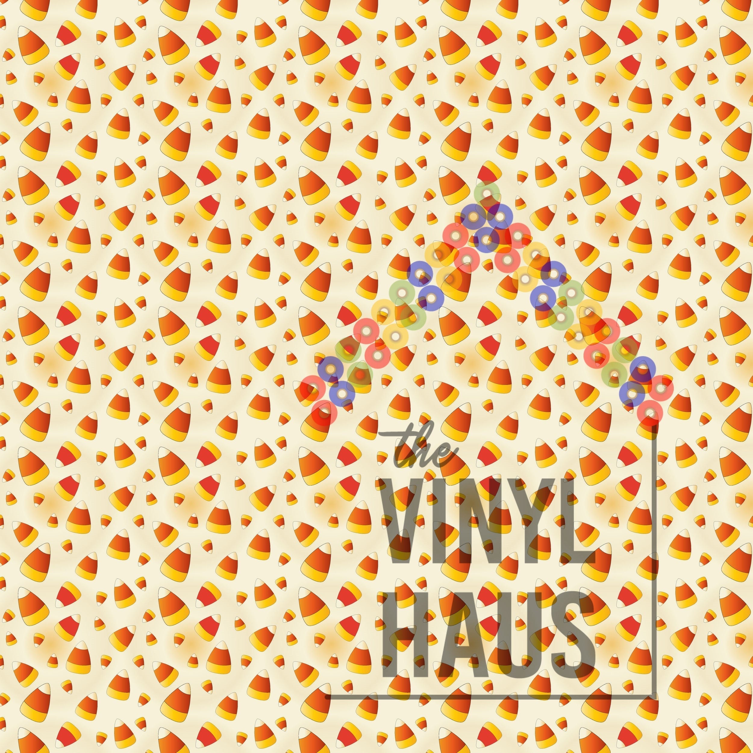 Candy Corn Pattern Vinyl 12" x 12" - The Vinyl Haus Main image