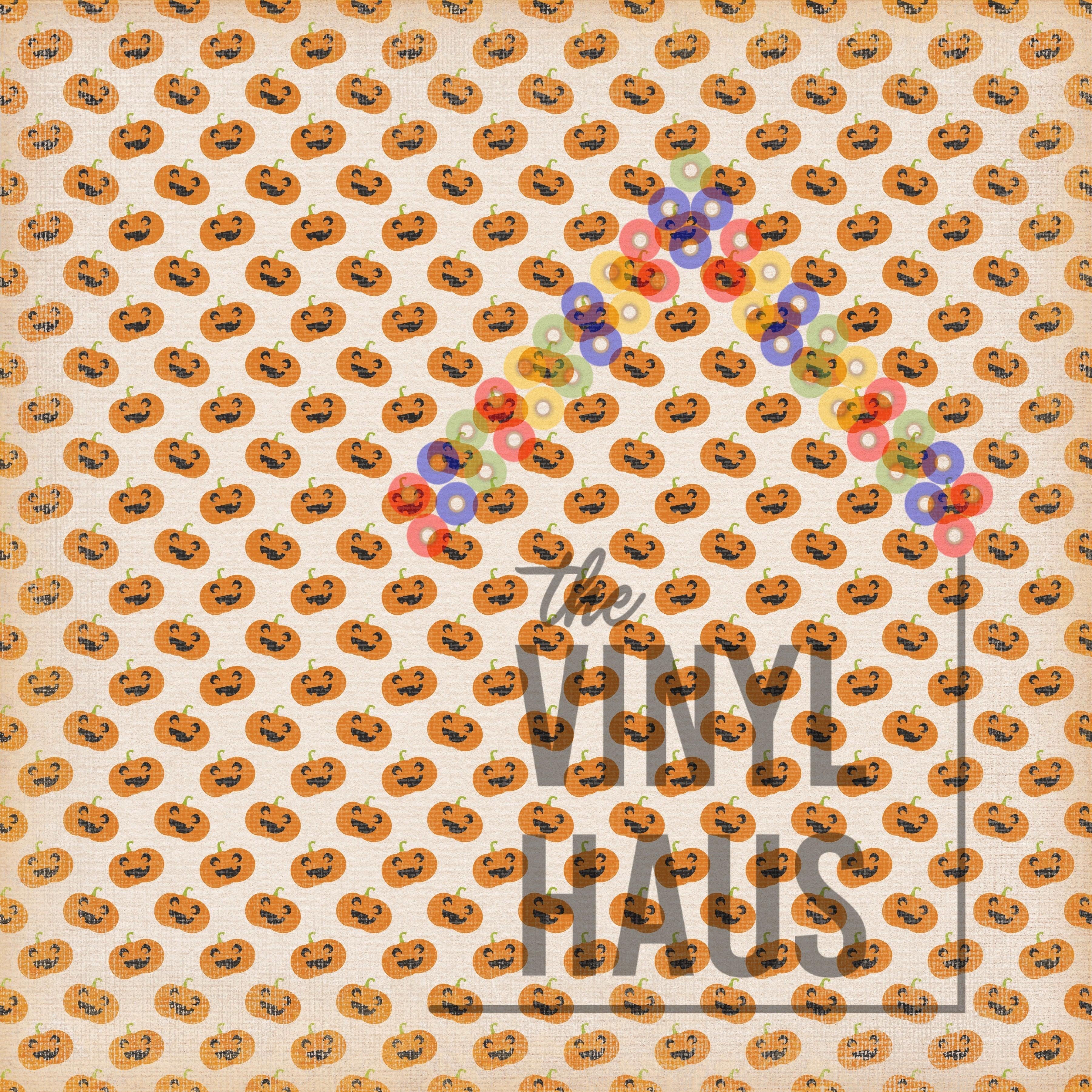 Jack-O-Lantern Pattern Vinyl 12" x 12" - The Vinyl Haus Main image