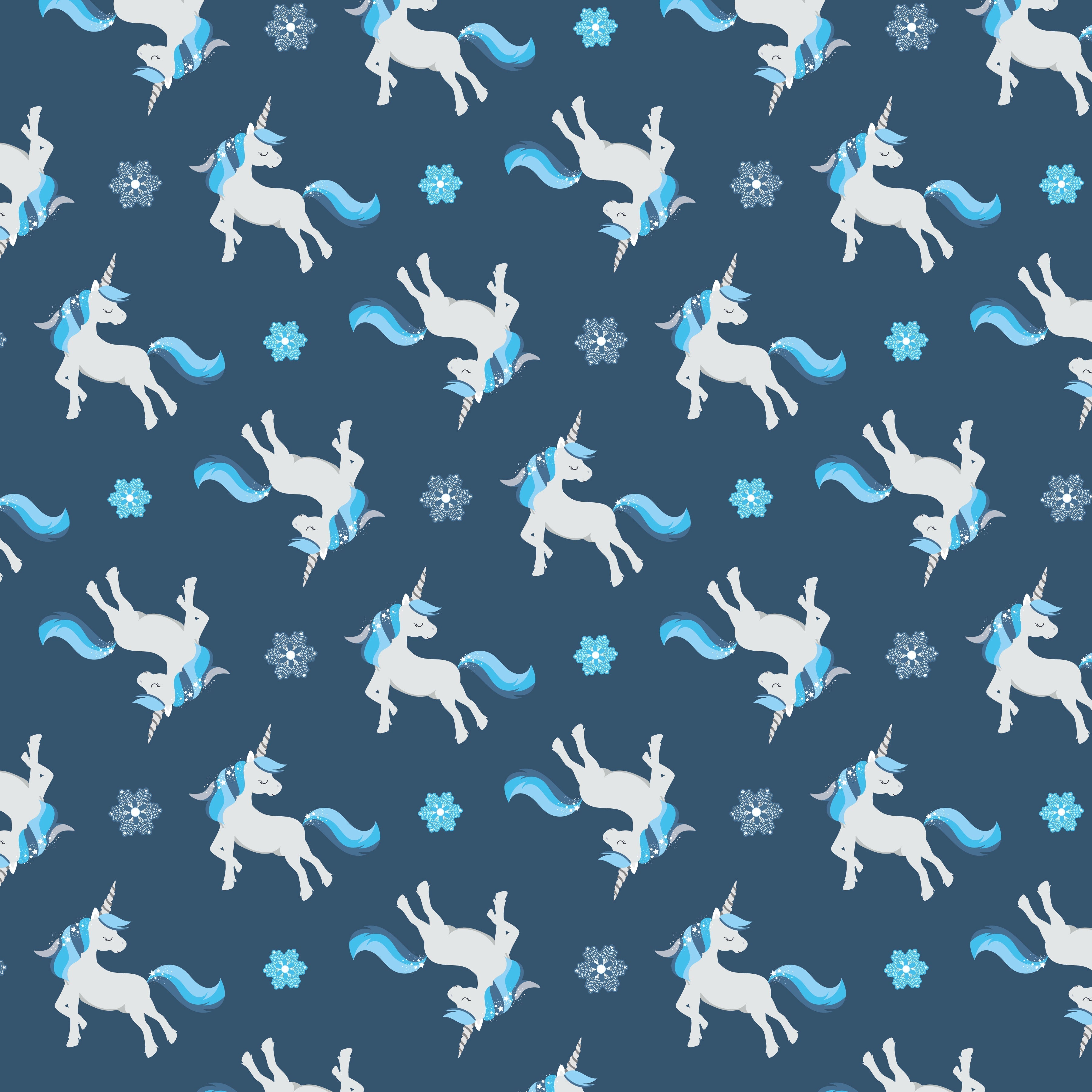 Winter Unicorn Pattern Vinyl 12" x 12" - The Vinyl Haus Main image