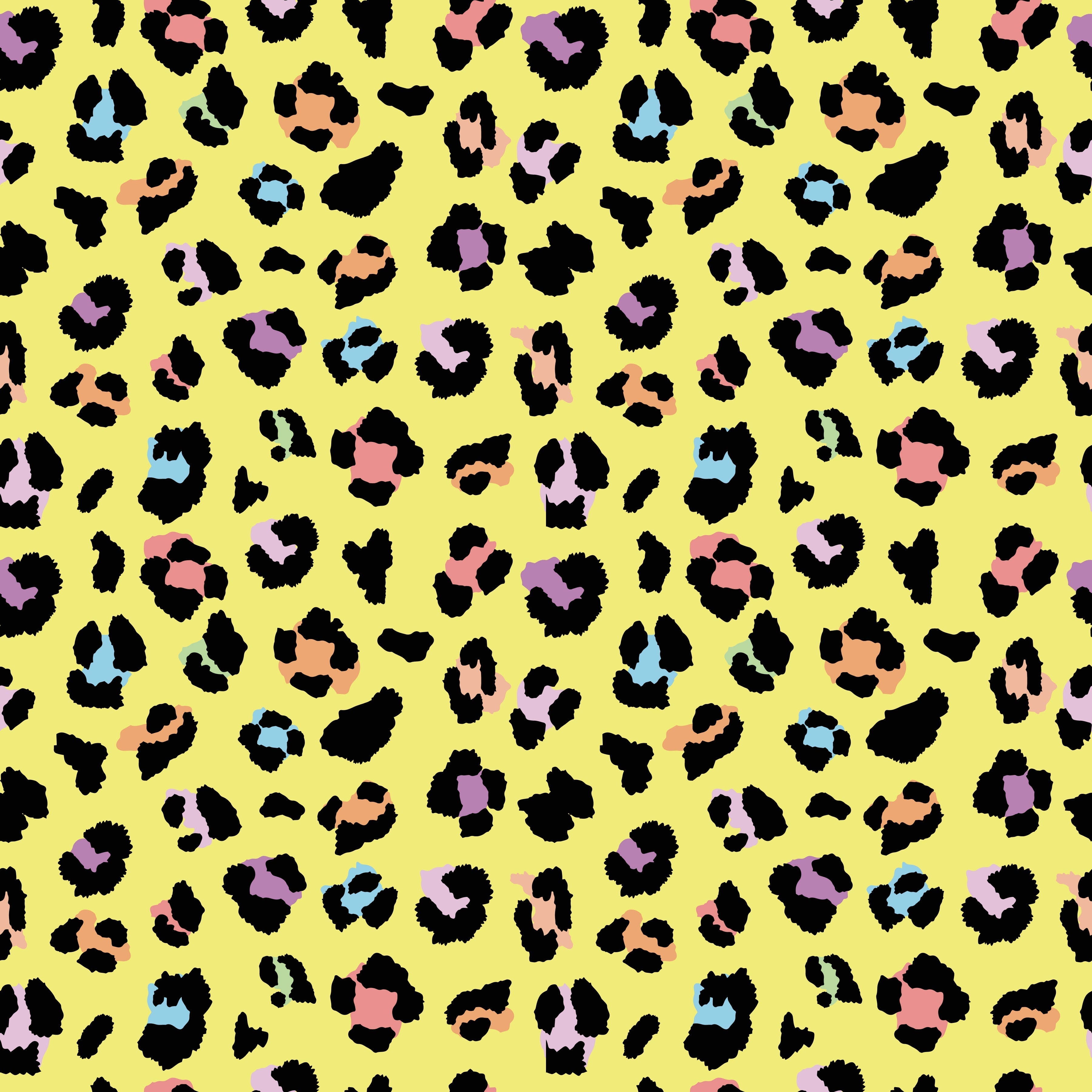 Yellow Pastel Leopard Spots Pattern Vinyl 12" x 12" - The Vinyl Haus Main image