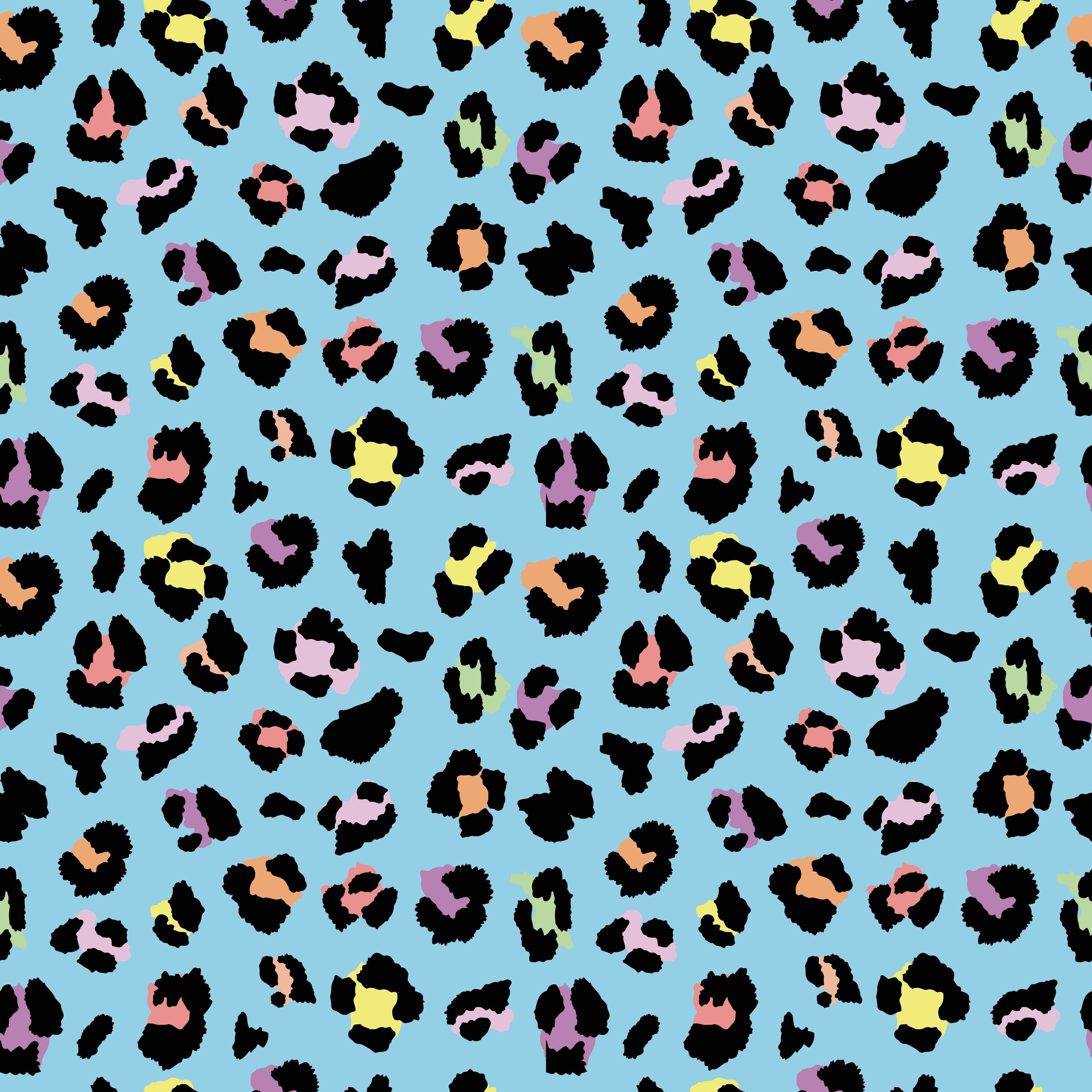 Blue Pastel Leopard Spots Pattern Vinyl 12" x 12" - The Vinyl Haus Main image