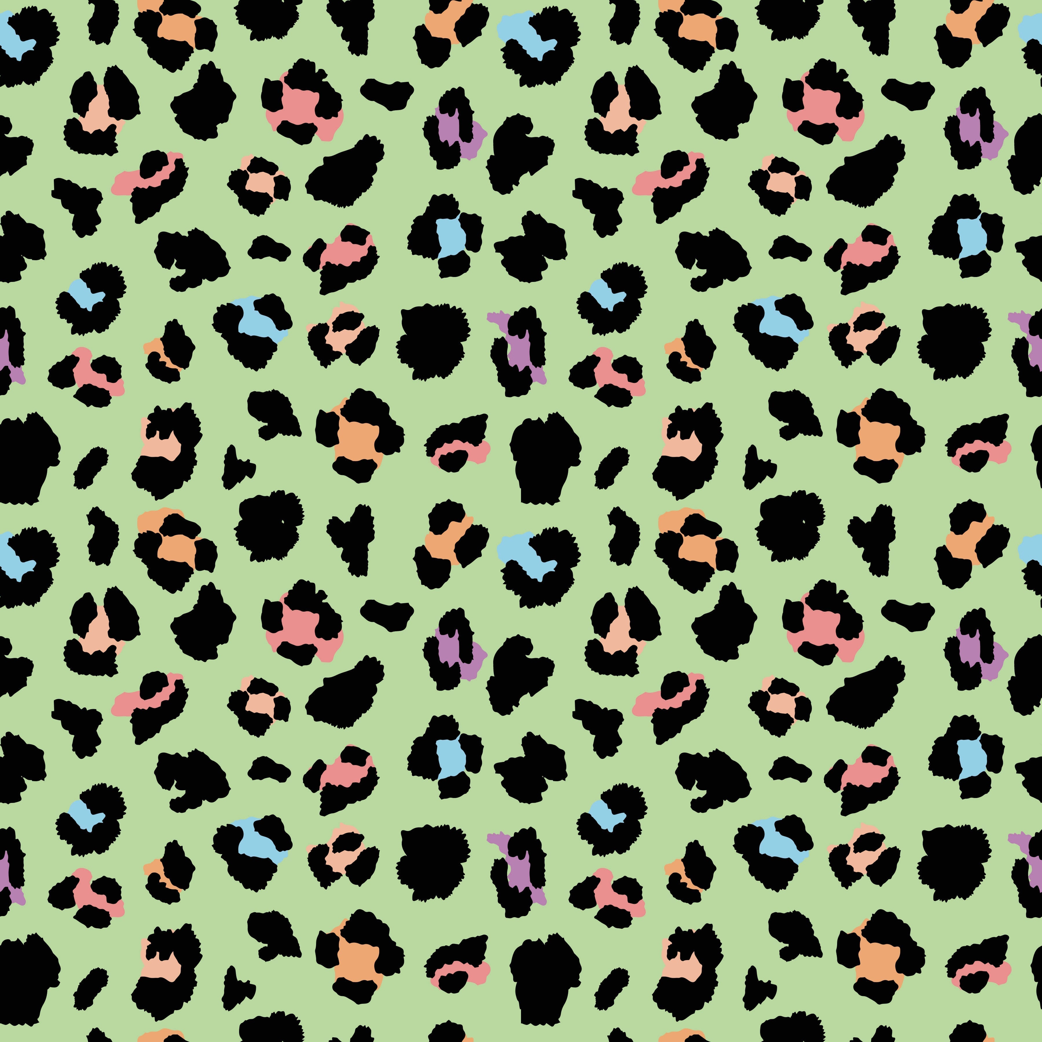 Green Pastel Leopard Spots Pattern Vinyl 12" x 12" - The Vinyl Haus Main image