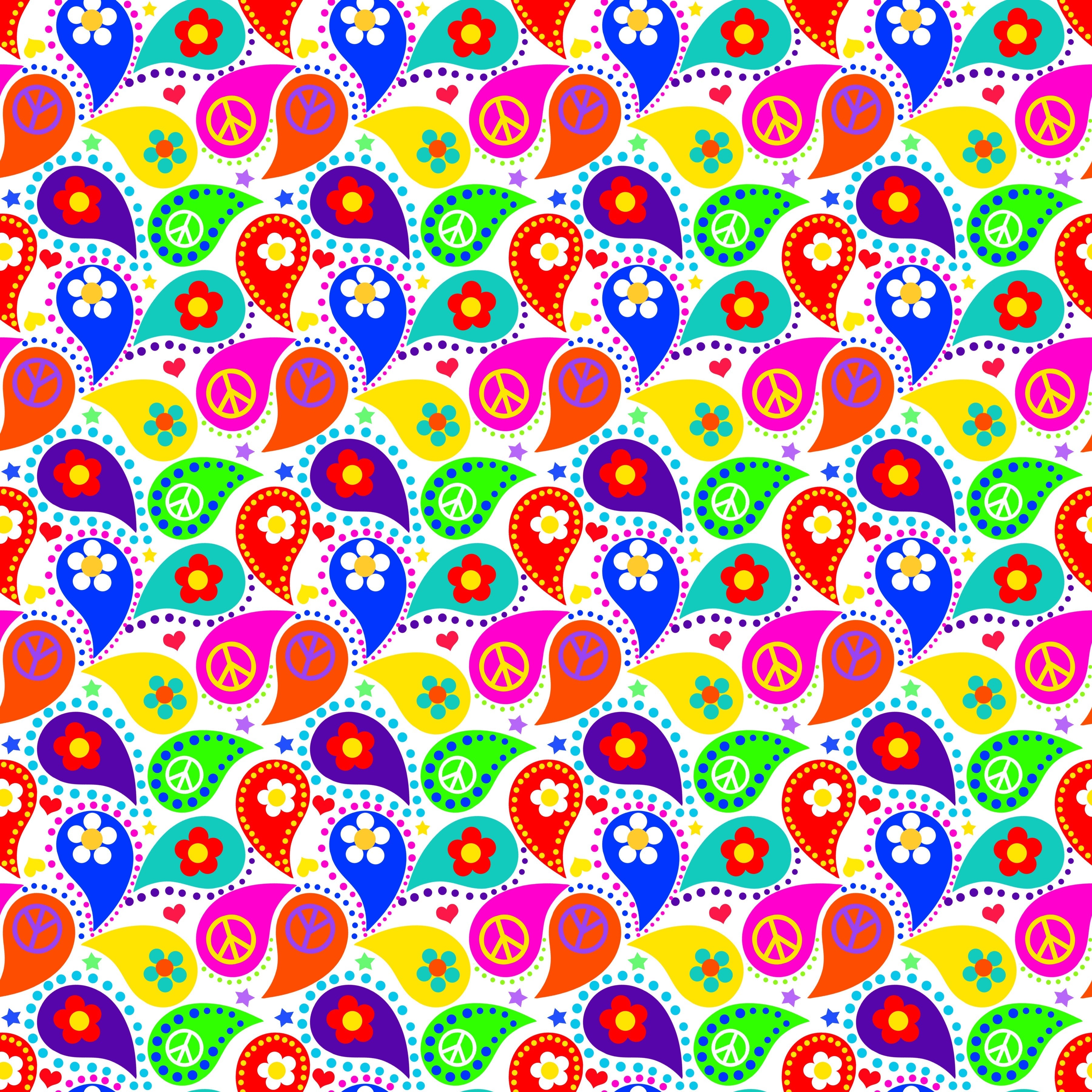 Rainbow Paisley Pattern Vinyl 12" x 12" - The Vinyl Haus