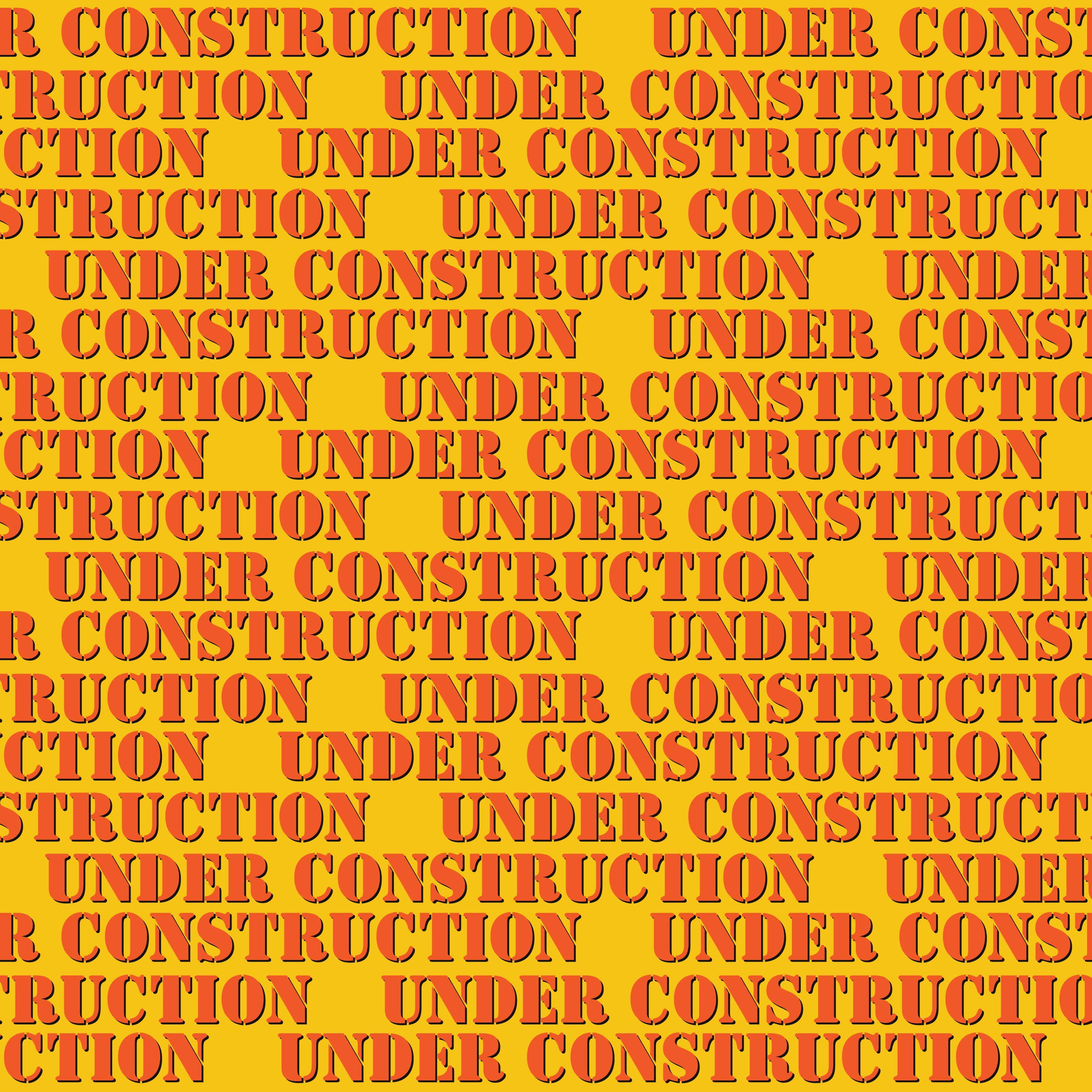 Under Construction Pattern Vinyl 12" x 12" - The Vinyl Haus Main image