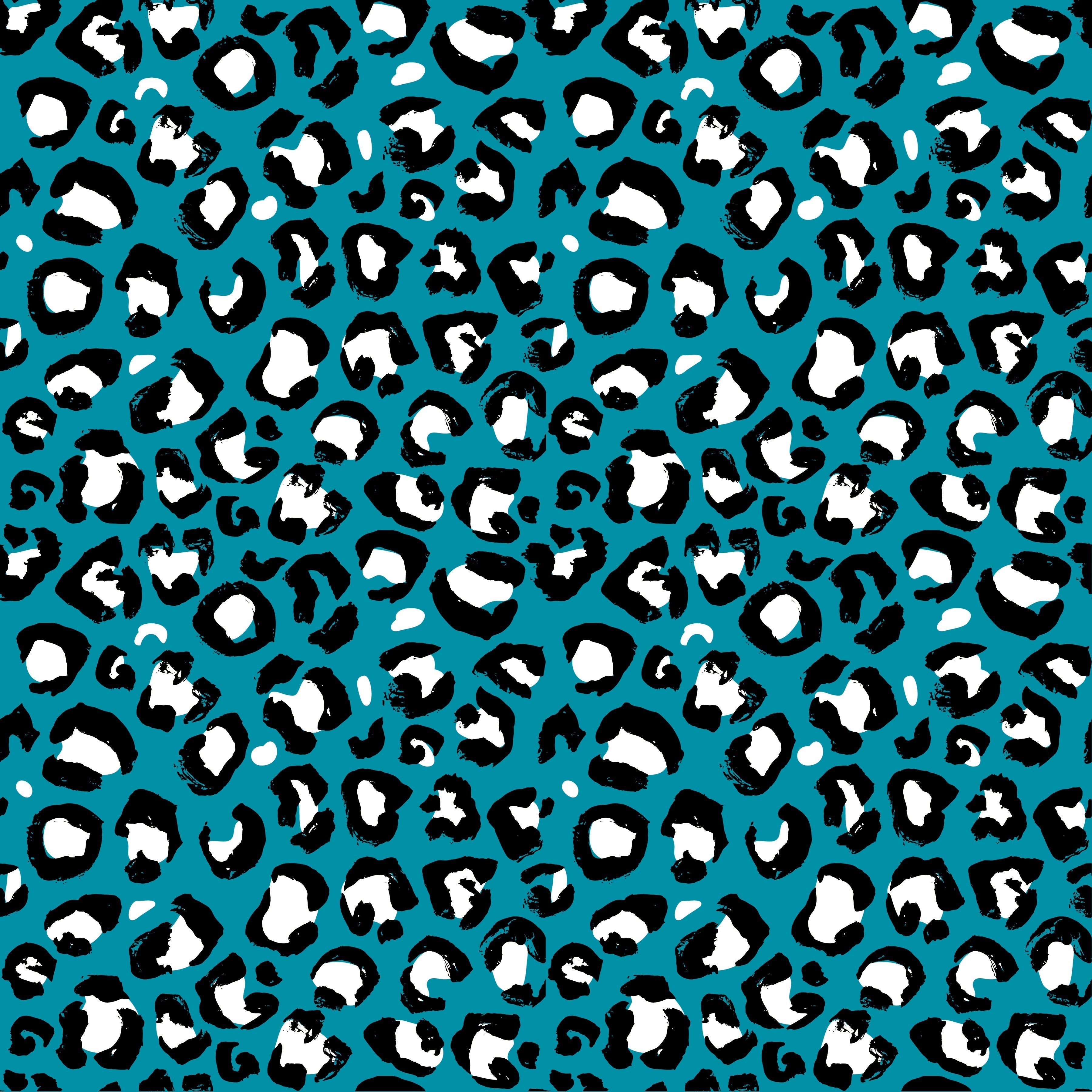 Teal Cheetah Print Pattern Vinyl 12" x 12" - The Vinyl Haus
