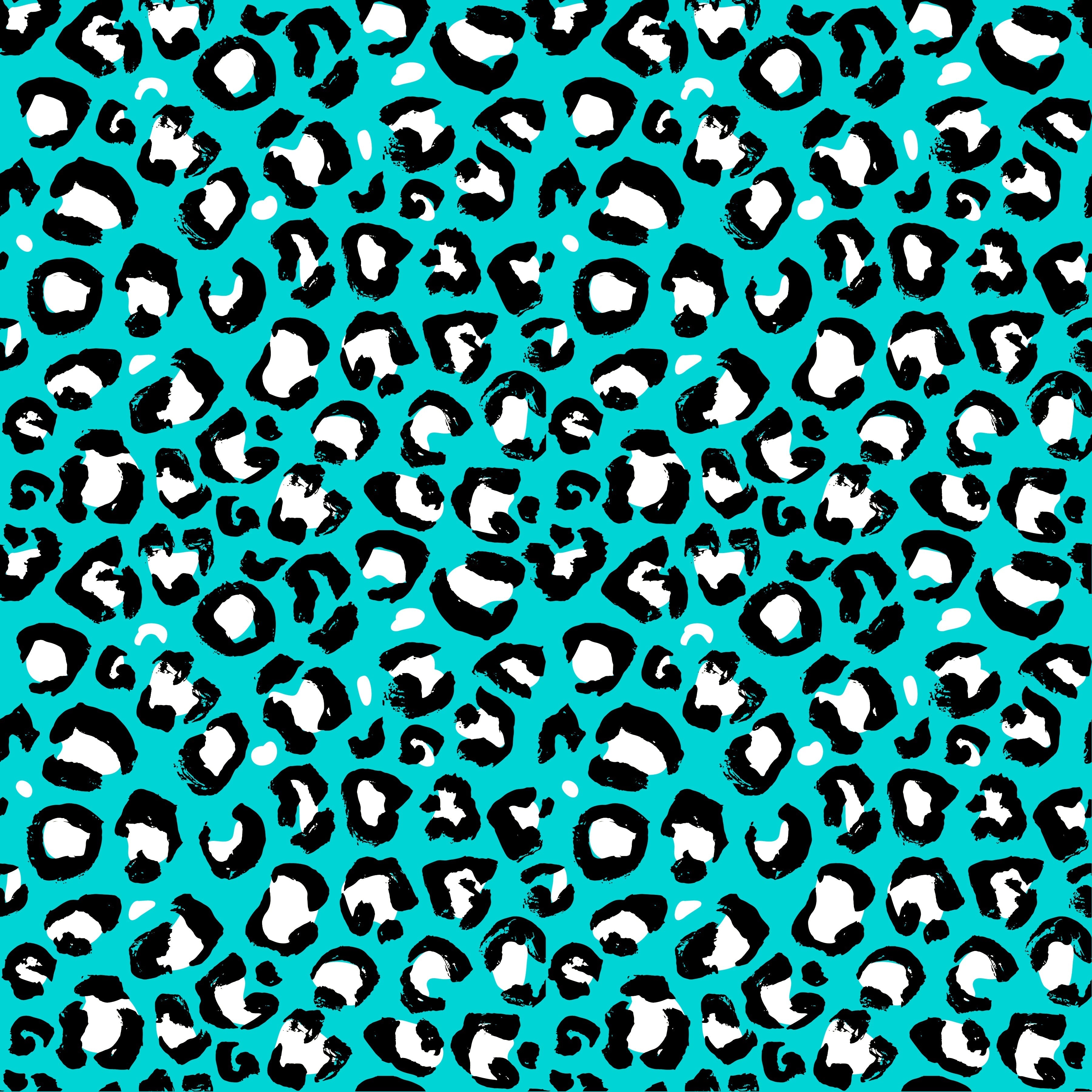 Turquoise Cheetah Print Pattern Vinyl 12" x 12" - The Vinyl Haus