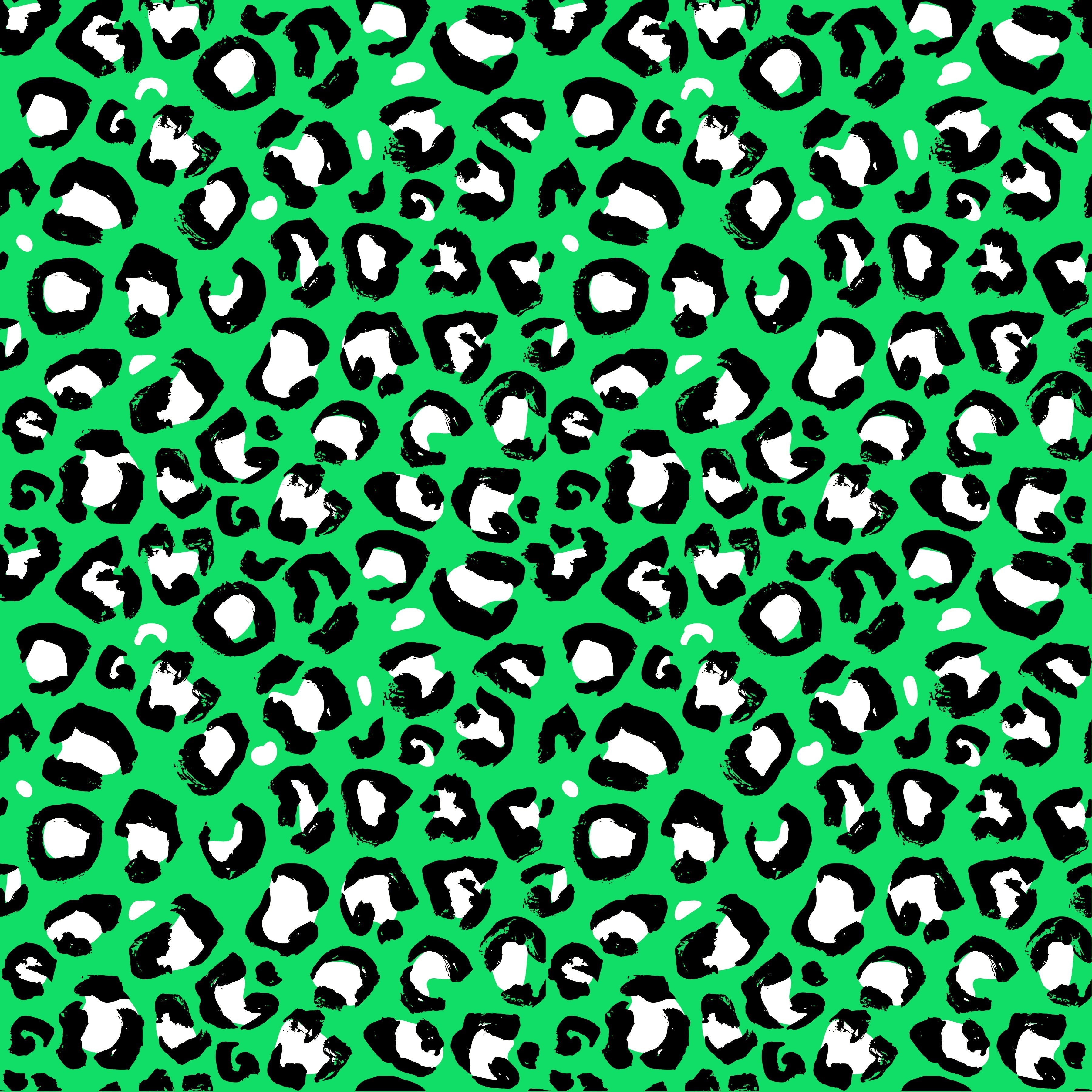 Bright Green Cheetah Print Pattern Vinyl 12" x 12" - The Vinyl Haus Main image