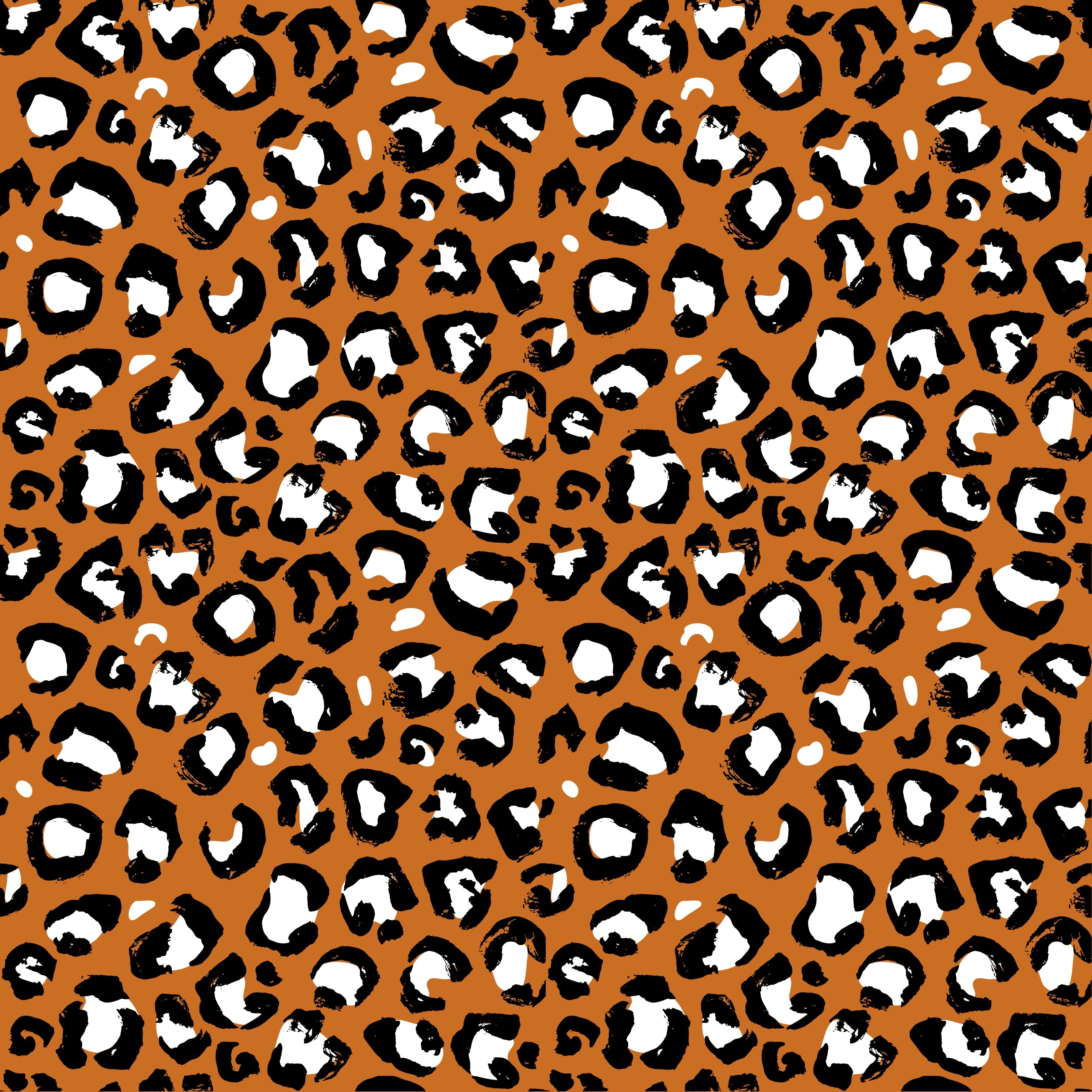 Burnt Orange Cheetah Print Pattern Vinyl 12" x 12" - The Vinyl Haus