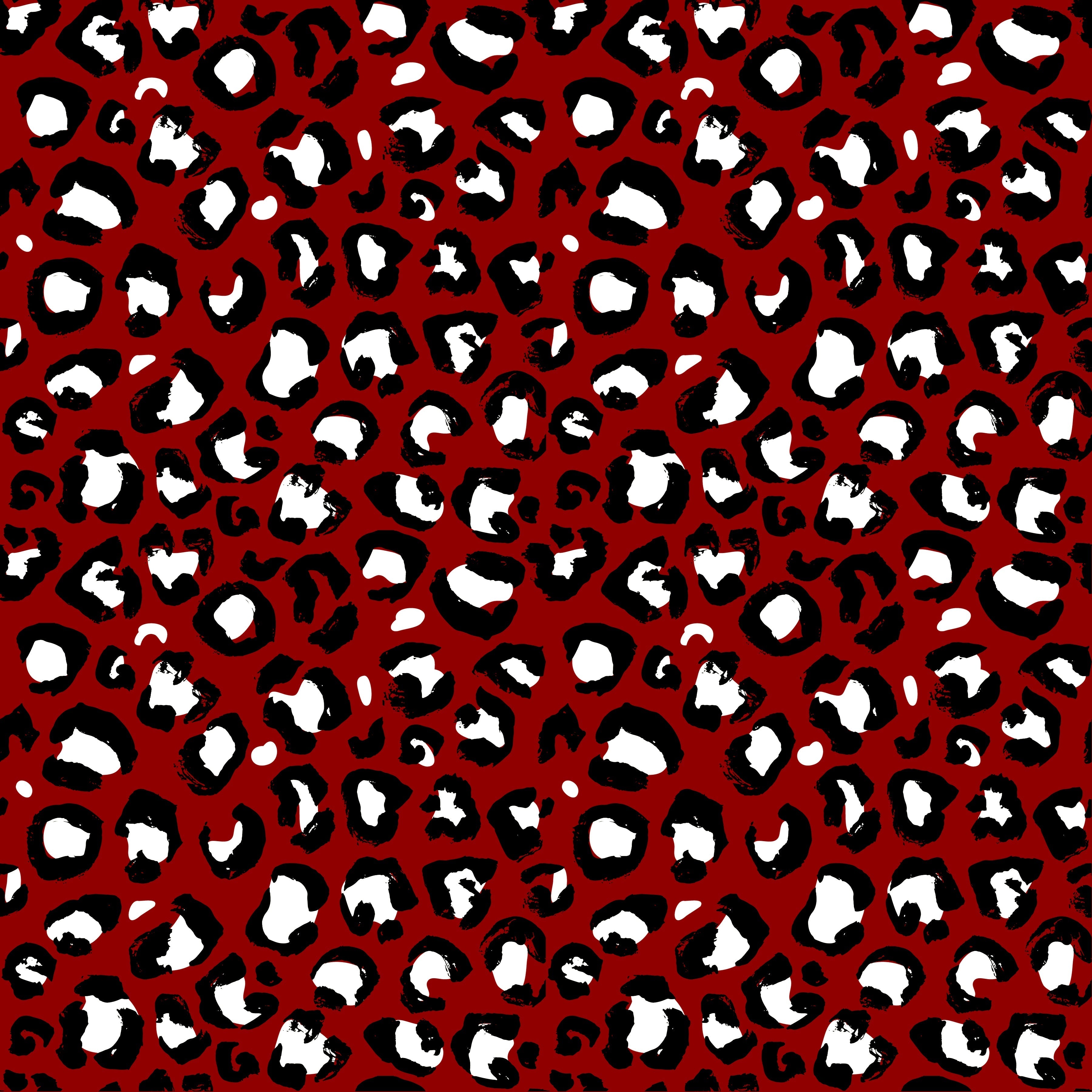 Dark Red Cheetah Print Pattern Vinyl 12" x 12" - The Vinyl Haus