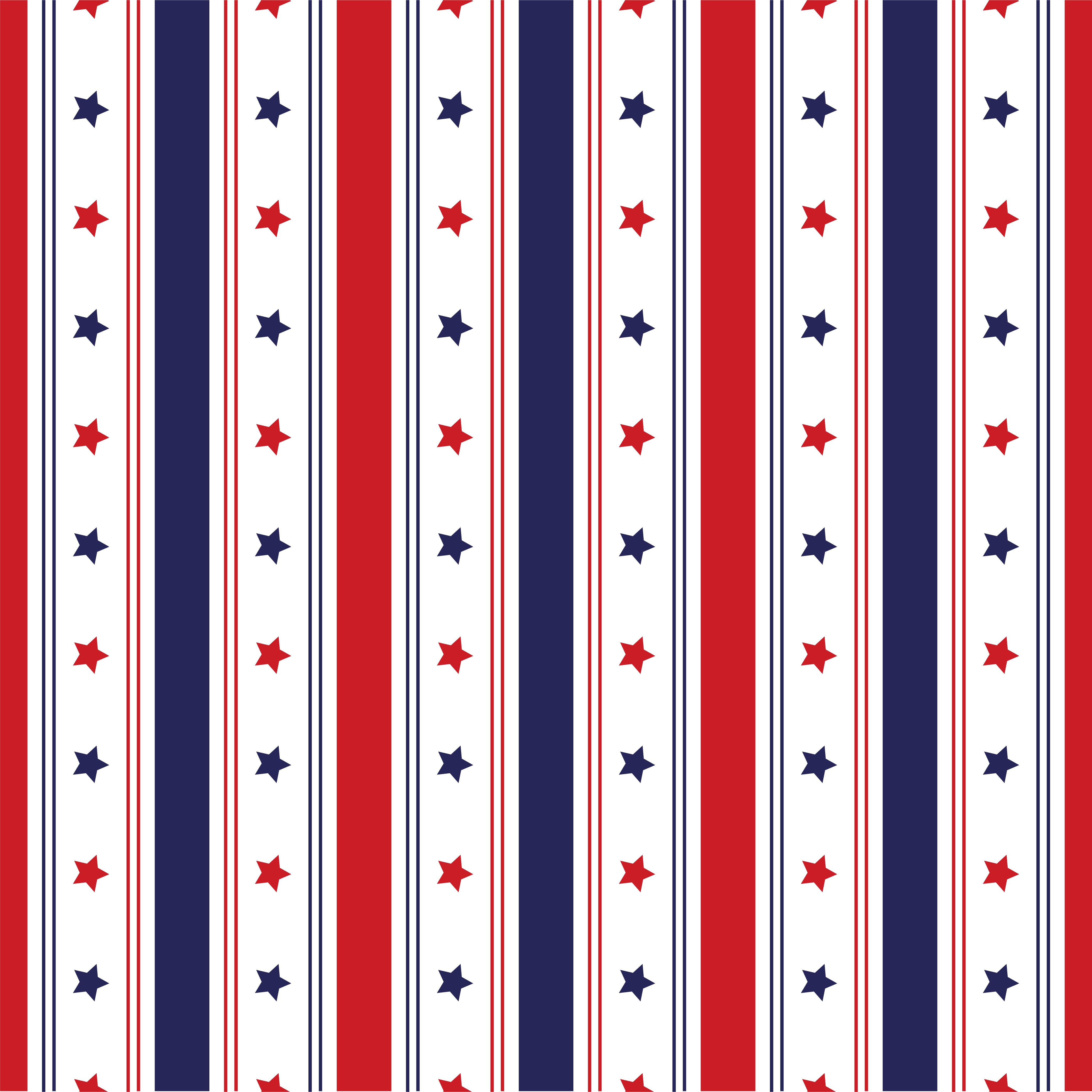 4th of July Horizontal Stars and Stripes Pattern Vinyl 12" x 12" - The Vinyl Haus Main image