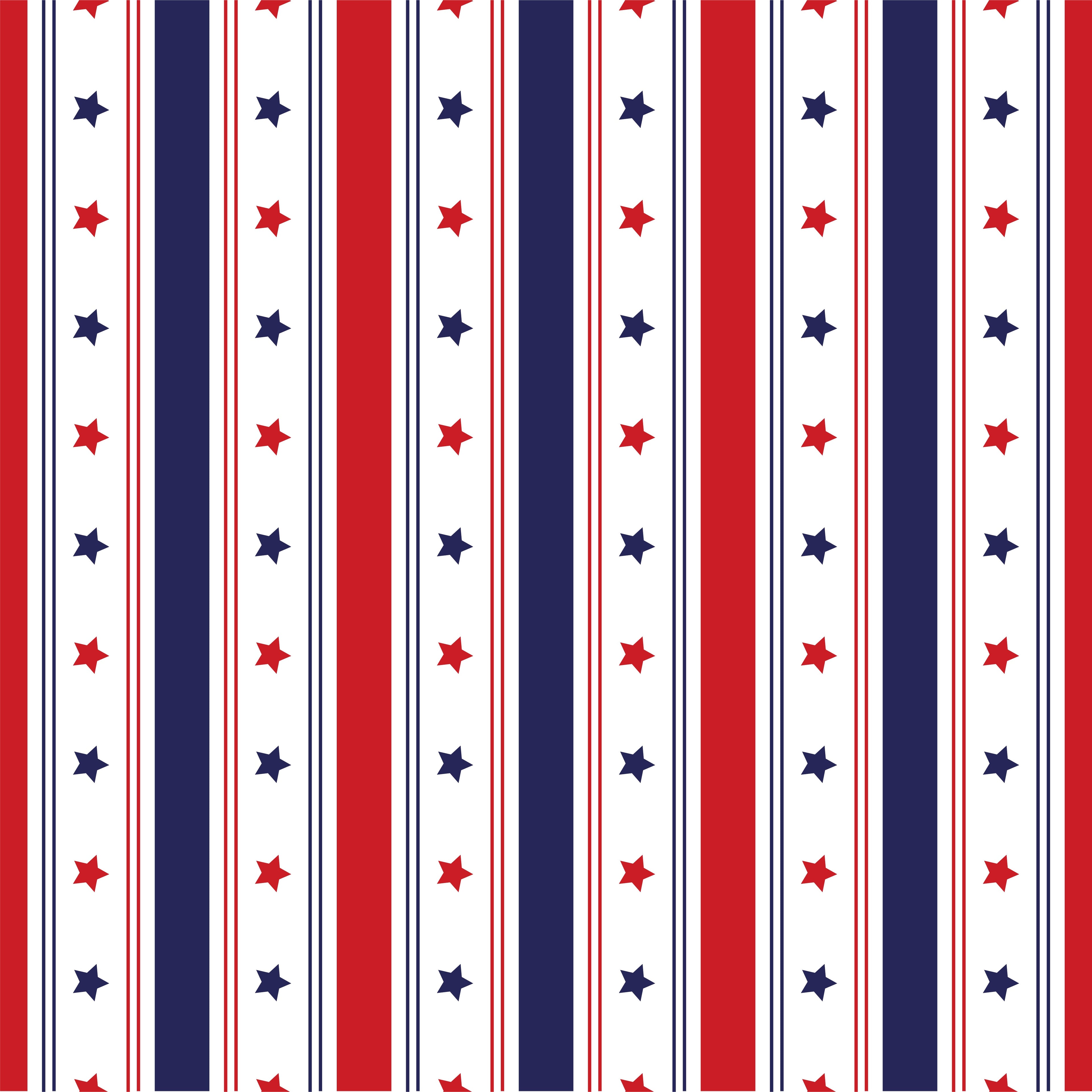 4th of July Horizontal Stars and Stripes Pattern Vinyl 12" x 12" - The Vinyl Haus