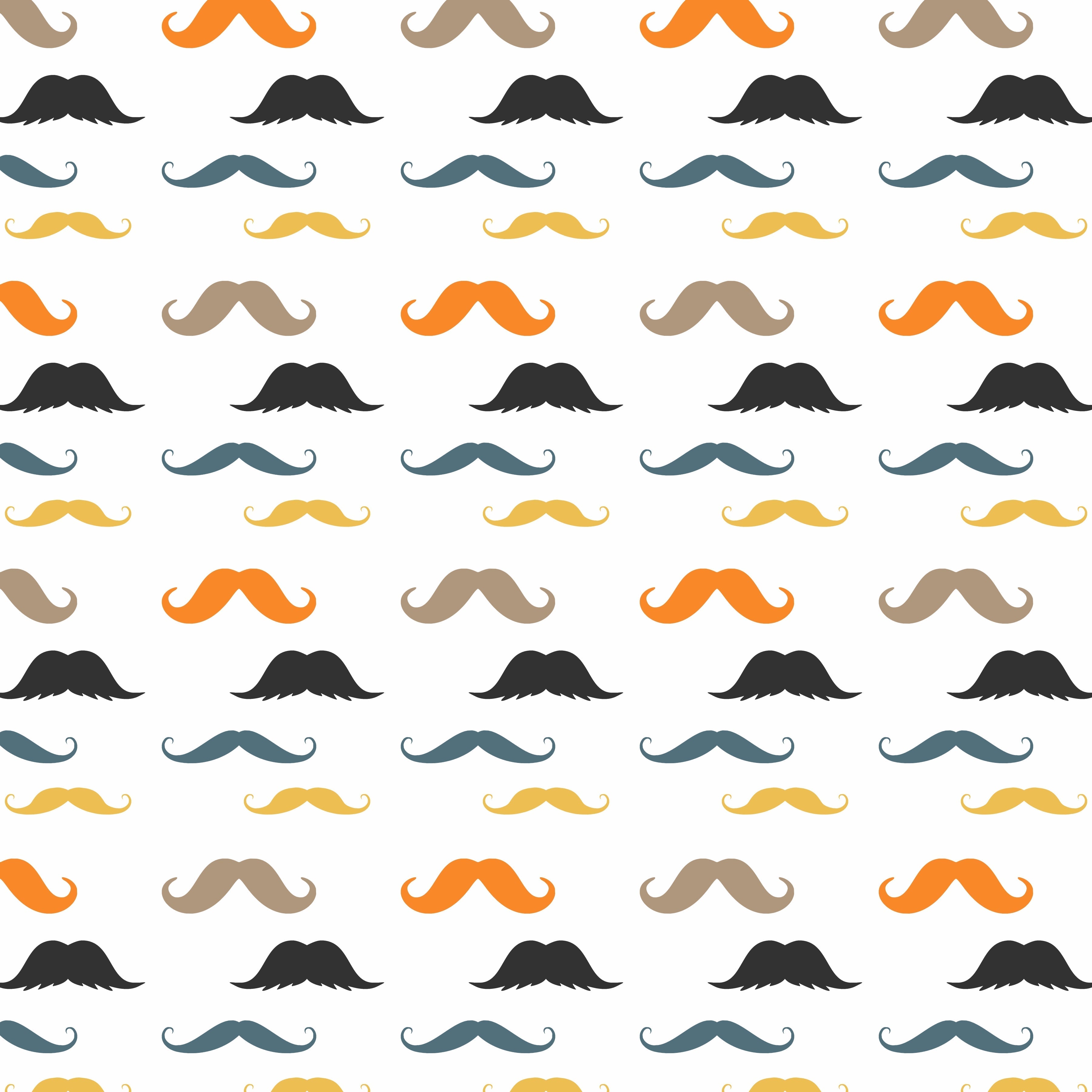 Mustaches Background Pattern Vinyl 12" x 12" - The Vinyl Haus Main image