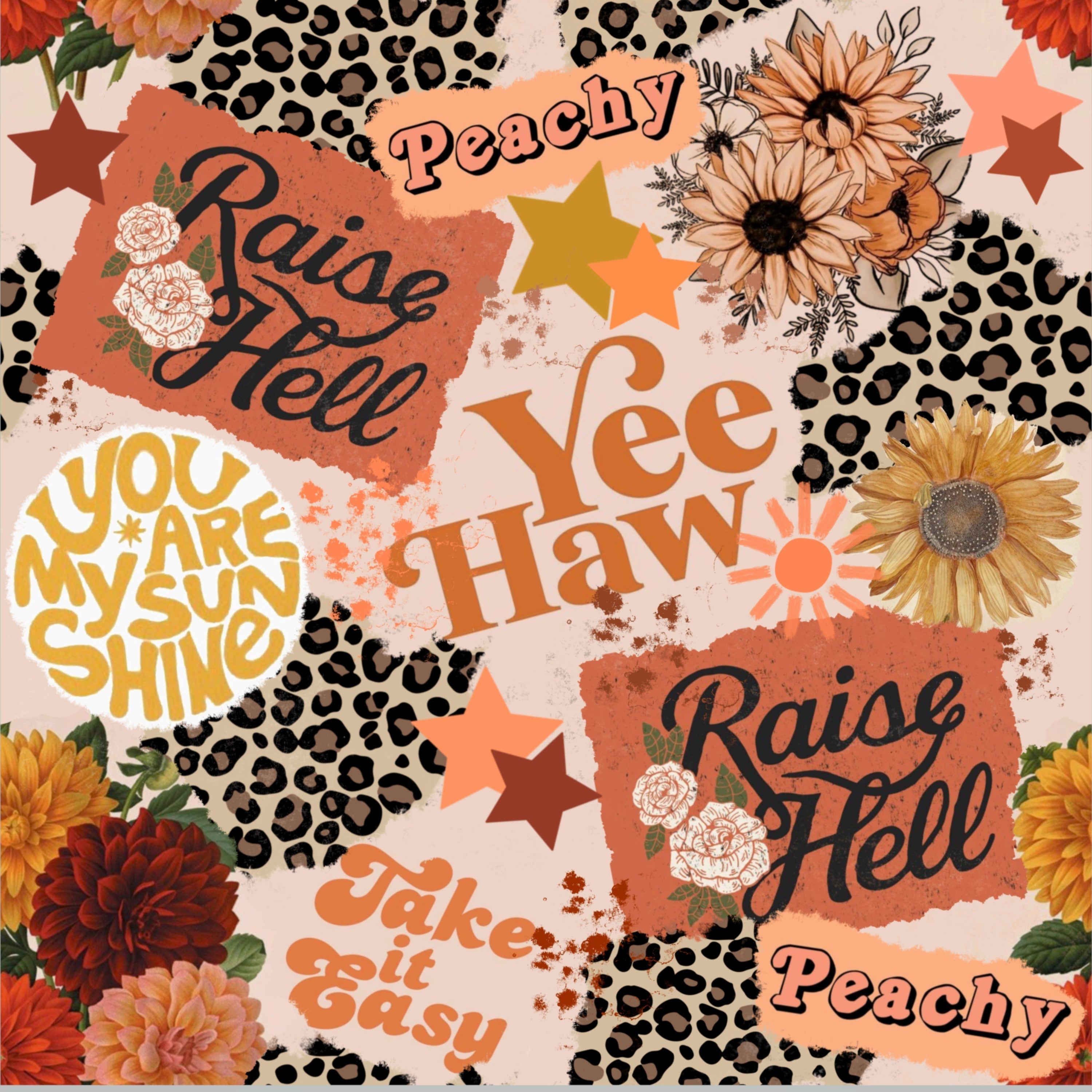 Yee Haw Pattern Vinyl 12" x 12" - The Vinyl Haus Main image