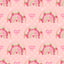 Strawberries and Rainbows Pink Background Pattern Vinyl 12" x 12" - The Vinyl Haus