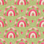 Strawberries and Rainbows Green Background Pattern Vinyl 12" x 12" - The Vinyl Haus
