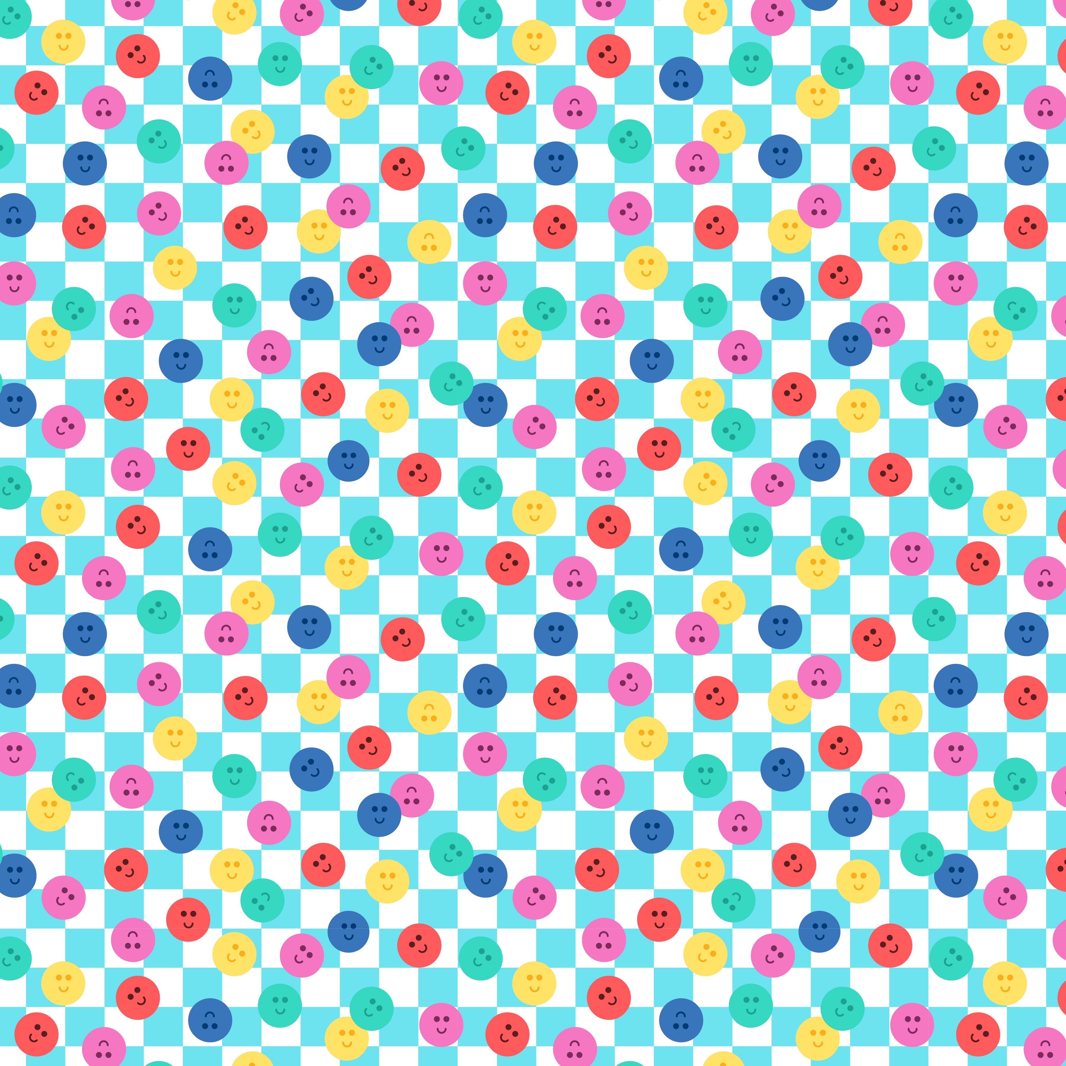 Rainbow Smiley Faces Pattern Vinyl 12" x 12" - The Vinyl Haus Main image